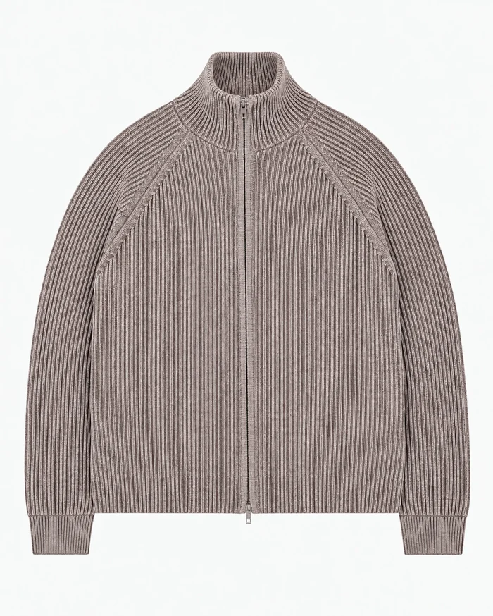 KNITTED CARDIGAN BROWN