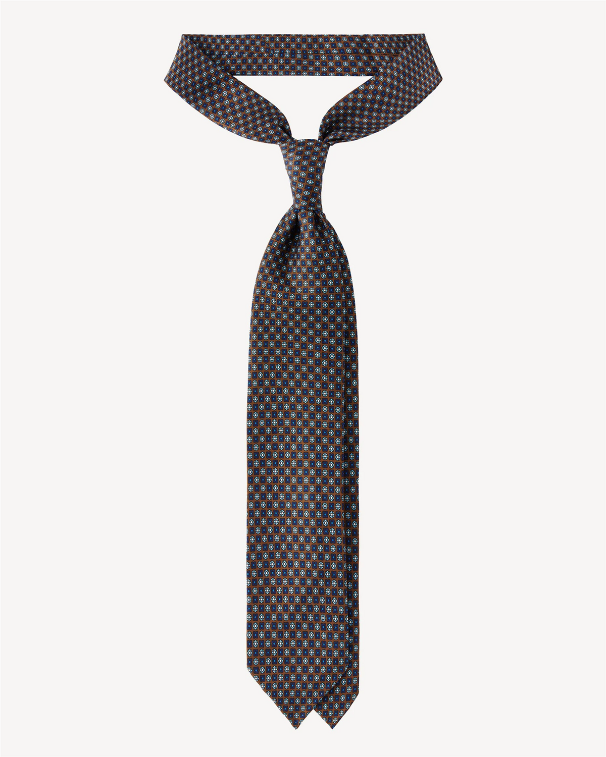 Floral Pattern Selftipped Italian Silk Tie