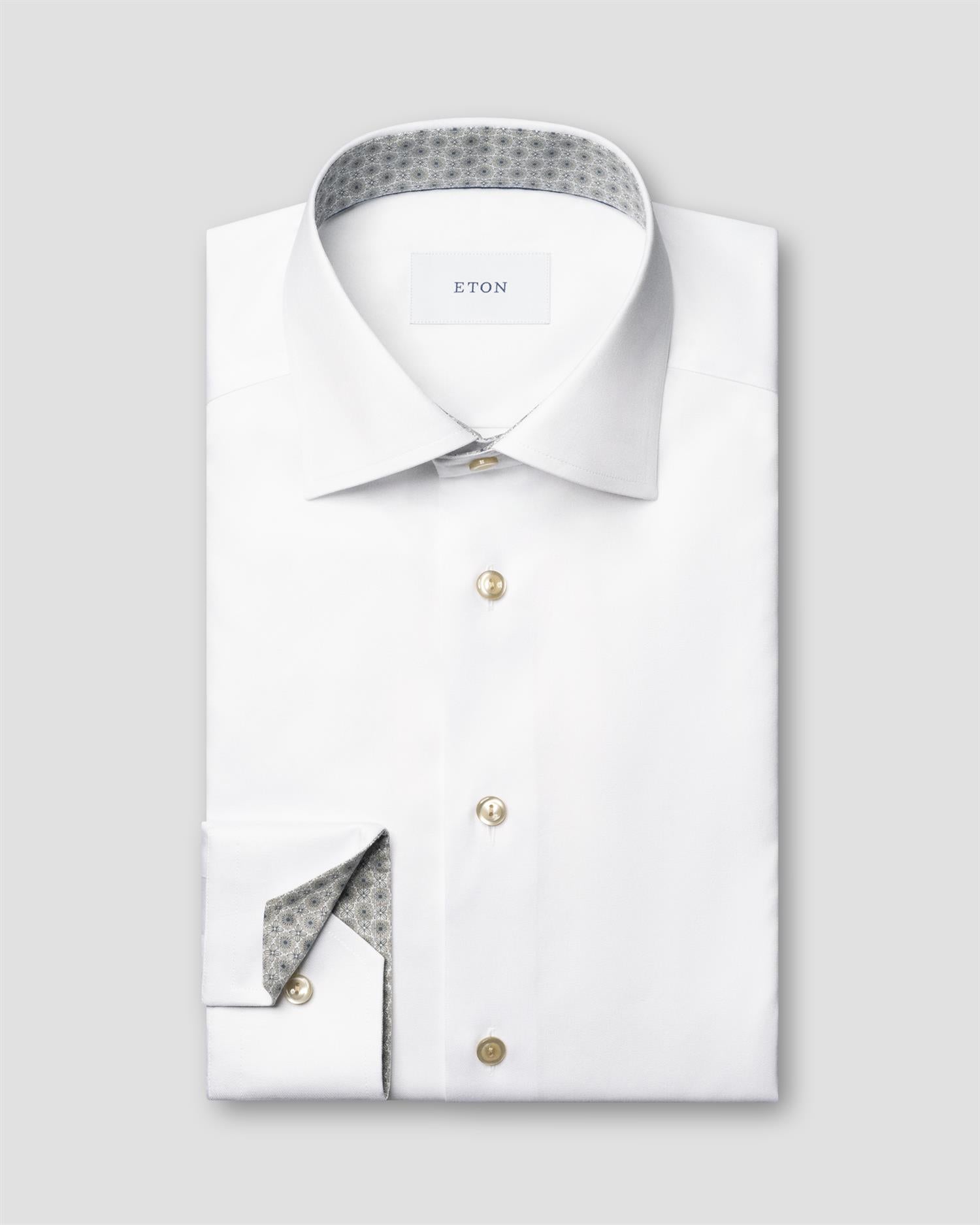 Contemporary Fit Medallion Effect Signature Twill Shirt
