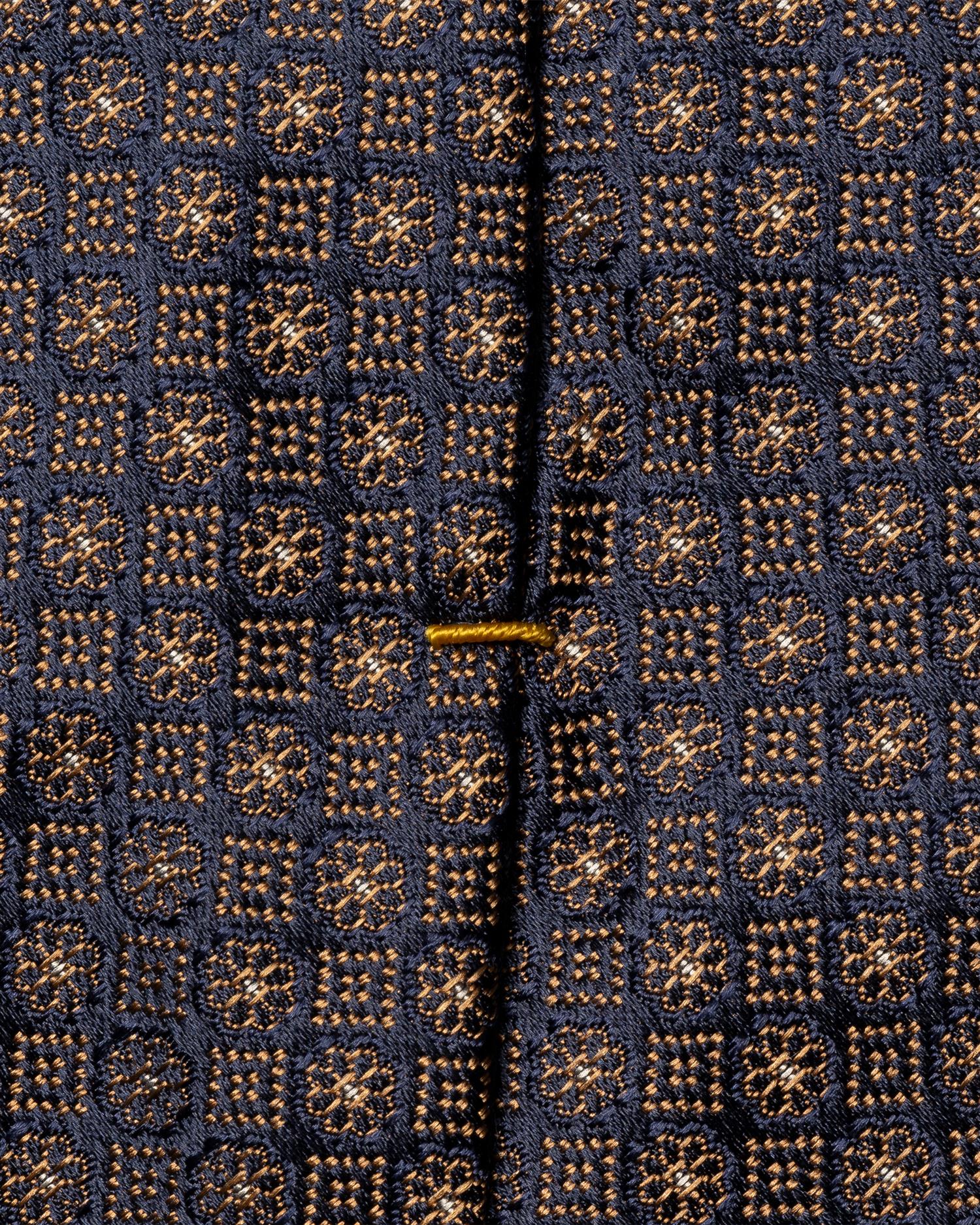 Yellow Medallion Woven Silk Tie