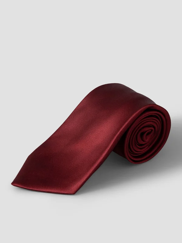 Dark Red Solid Silk Tie