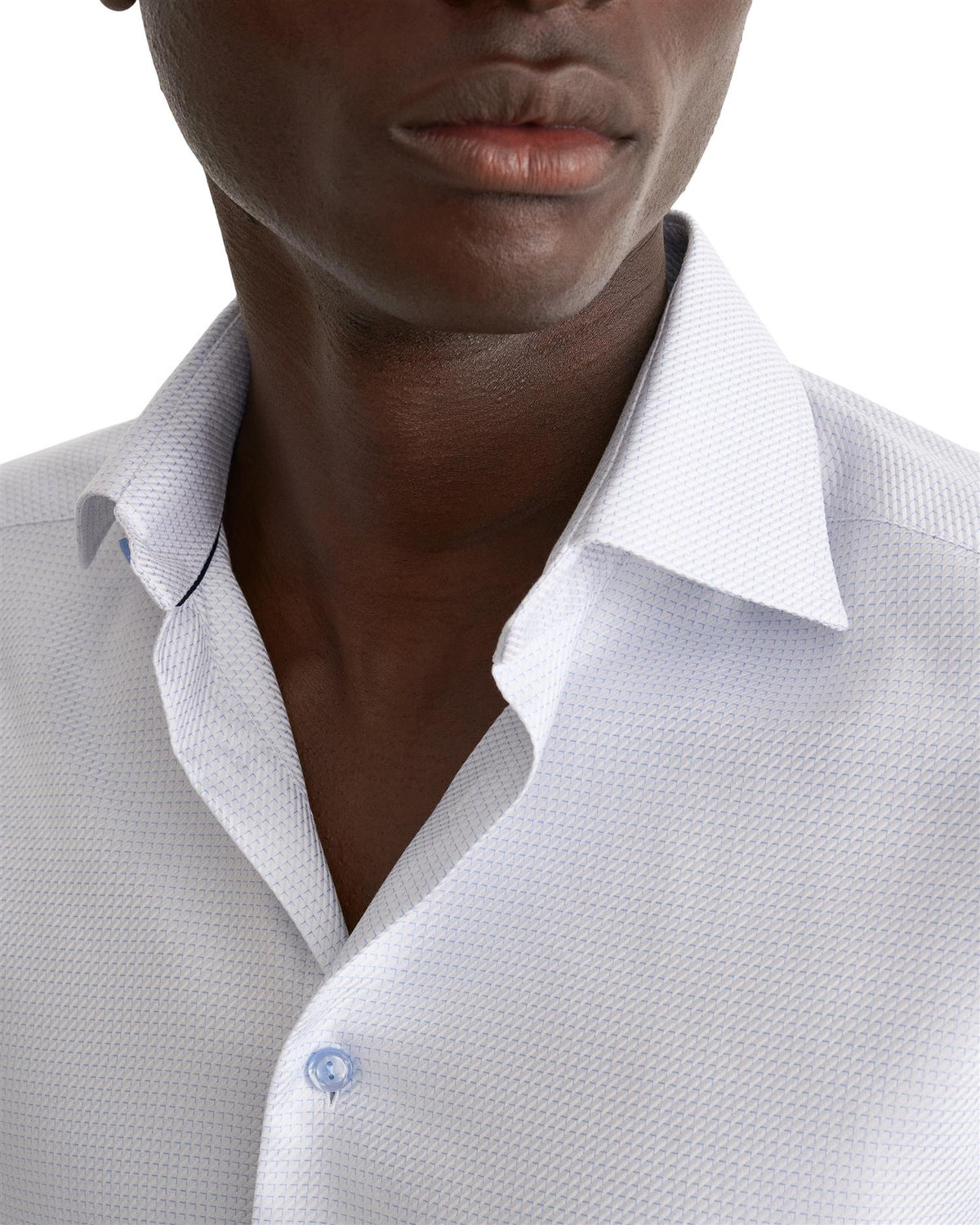 Light blue Micro Check King Twill Shirt