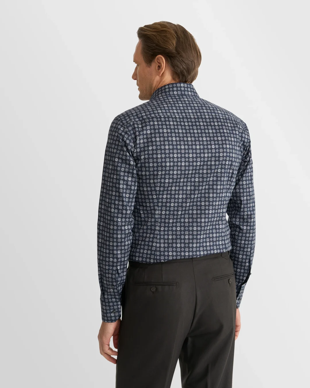 Navy blue Geometric Signature Twill Shirt