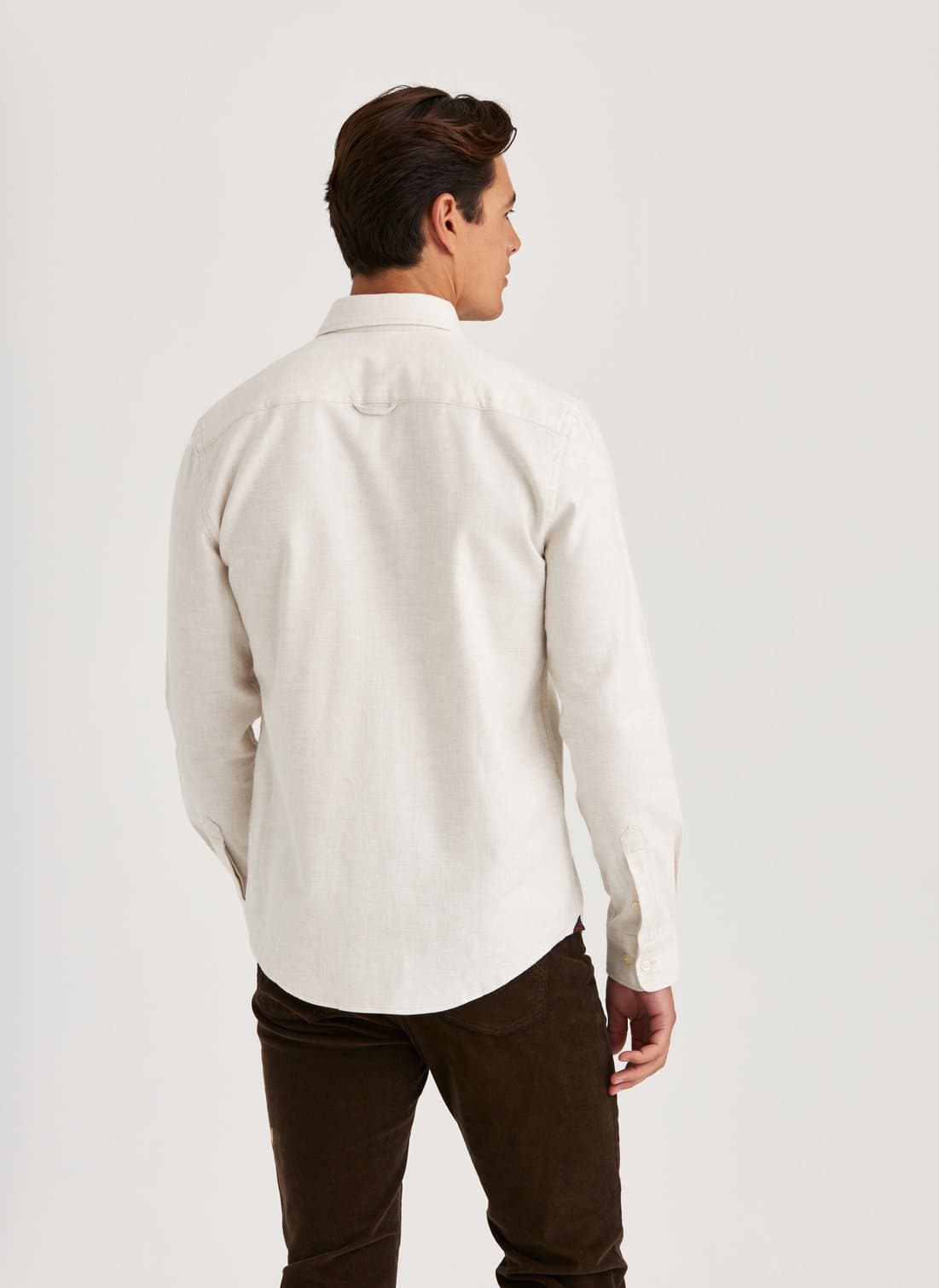 Twill Flannel Shirt-Slim Fit