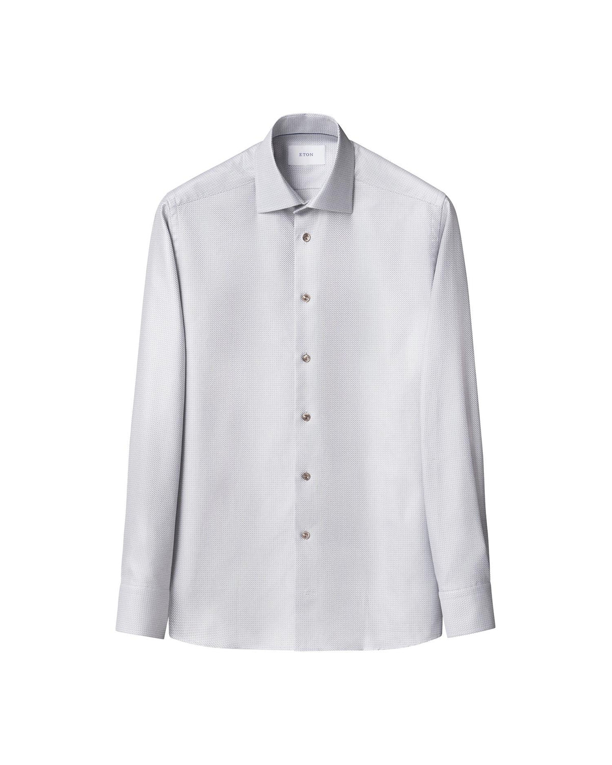 Mid grey Micro Check King Twill Shirt