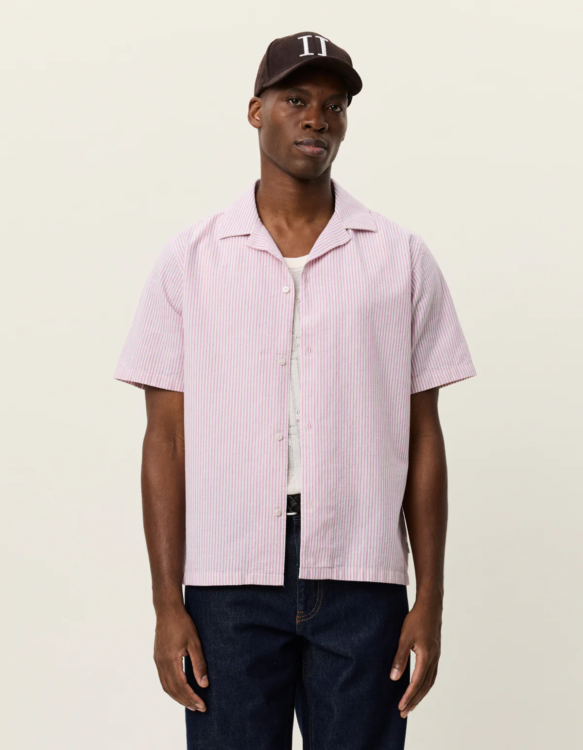 Lukas Stripe Cotton Linen SS Shirt