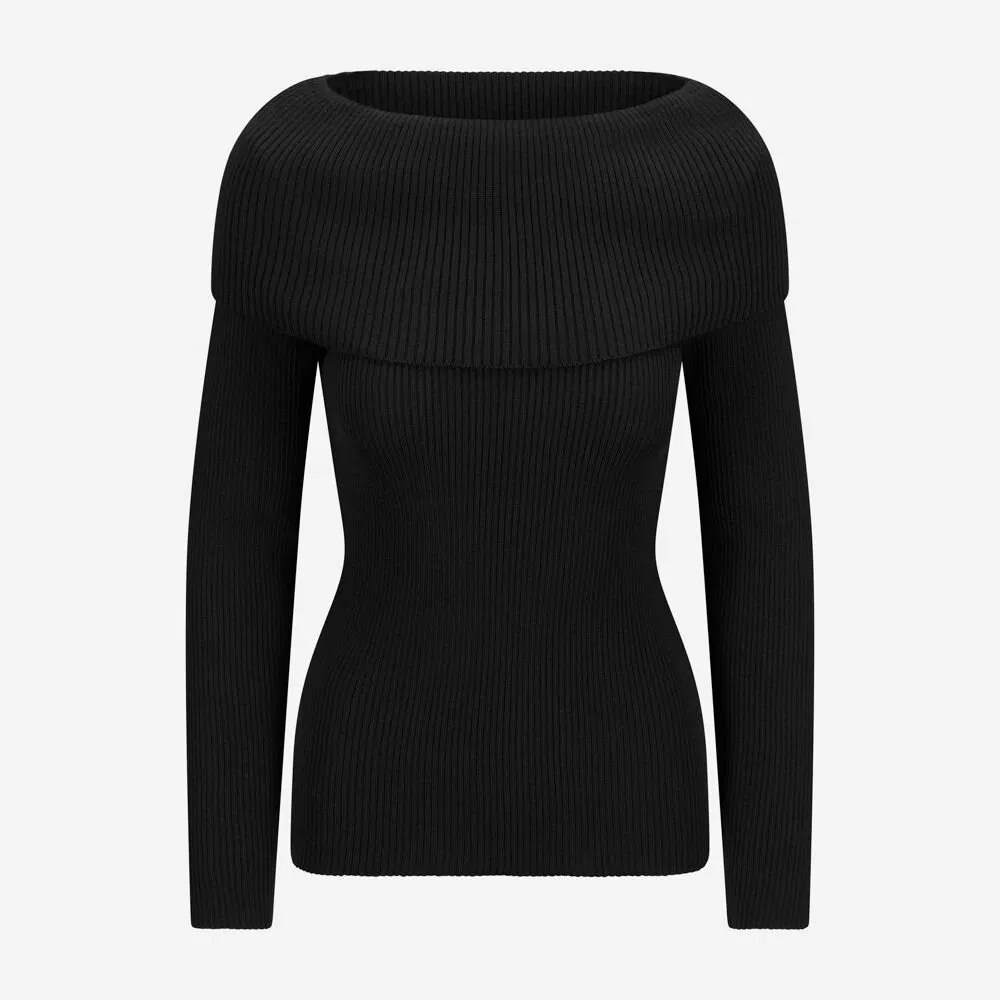 Klara Svart off shoulder-topp