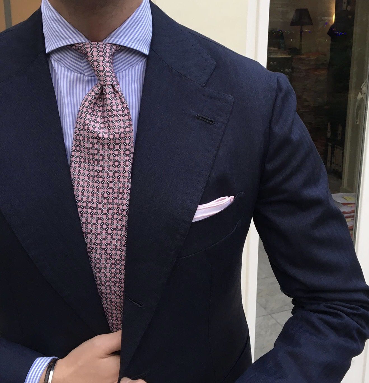Artisan Chain Selftipped Silk Tie