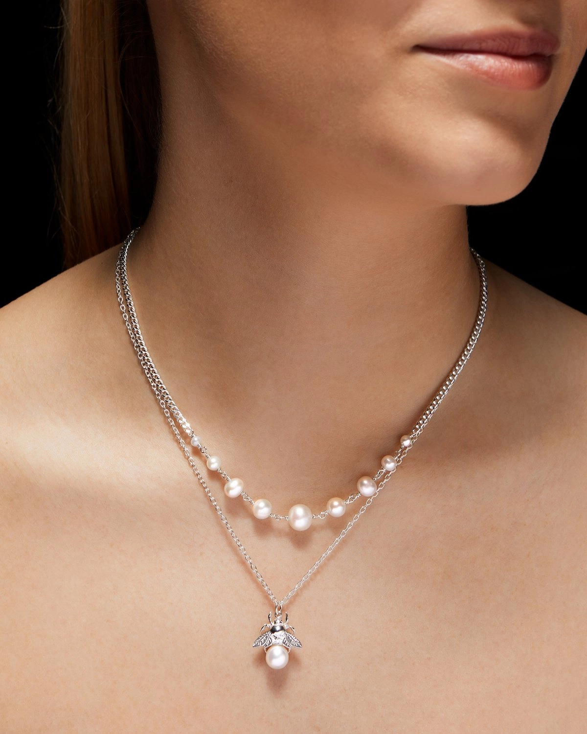 Bumblebee Pearl Necklace