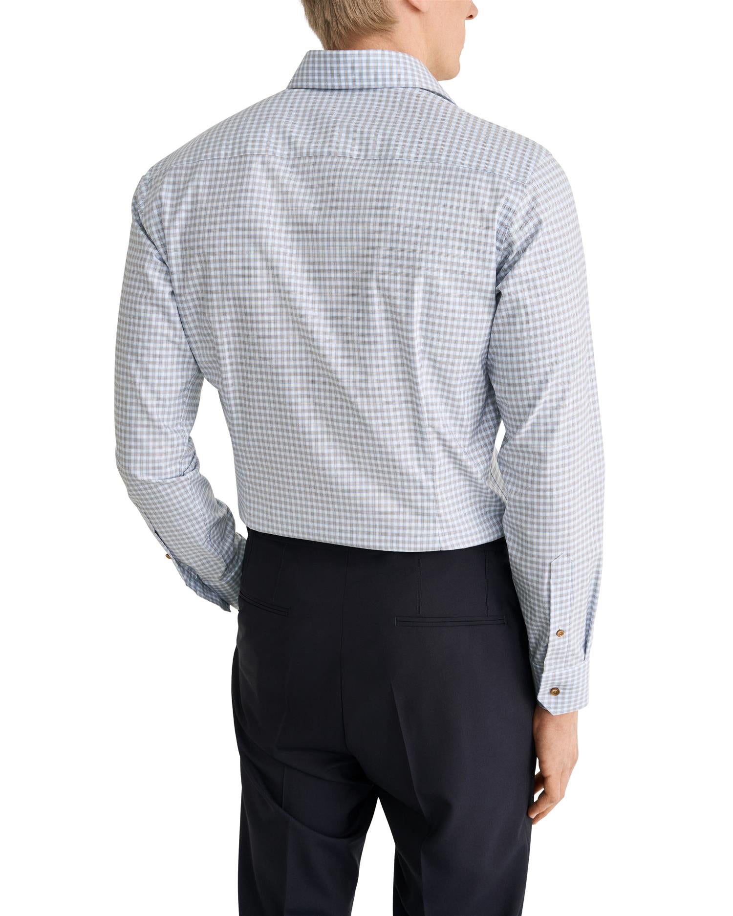 Light blue Check Cotton TENCEL™ Lyocell Shirt