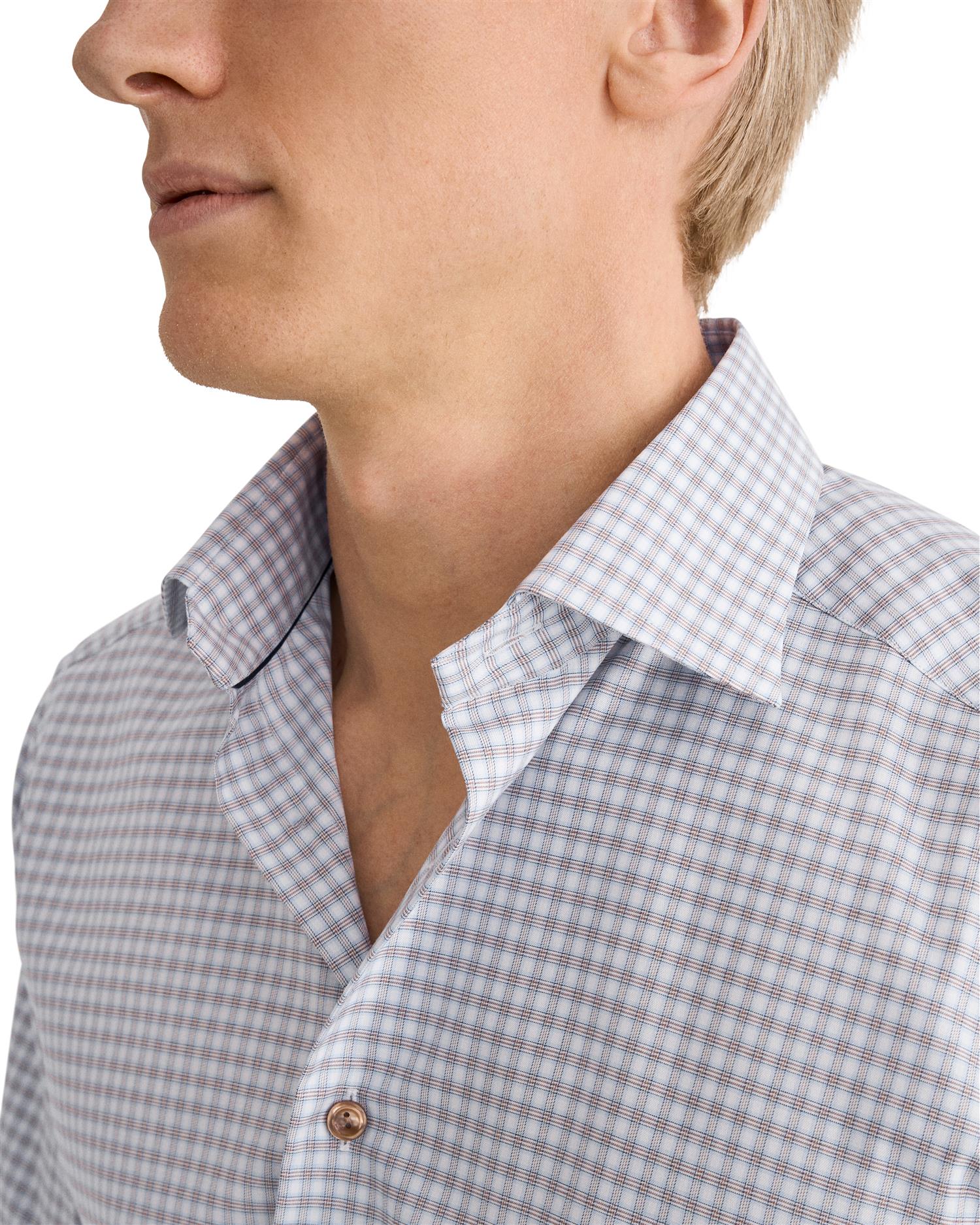 Light blue Check Cotton TENCEL™ Lyocell Shirt