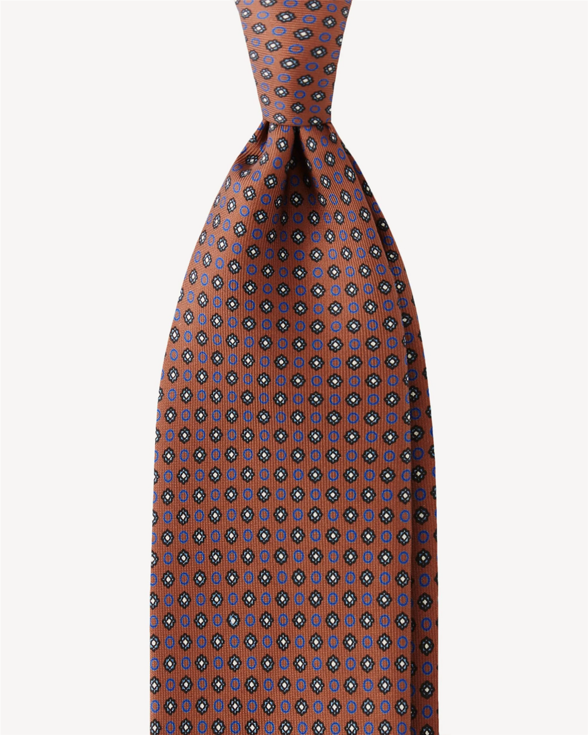 Mix Floral Handprinted Selftipped Silk Tie