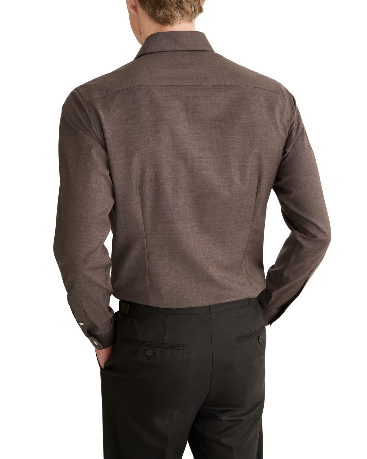 Brown Solid Merino Shirt