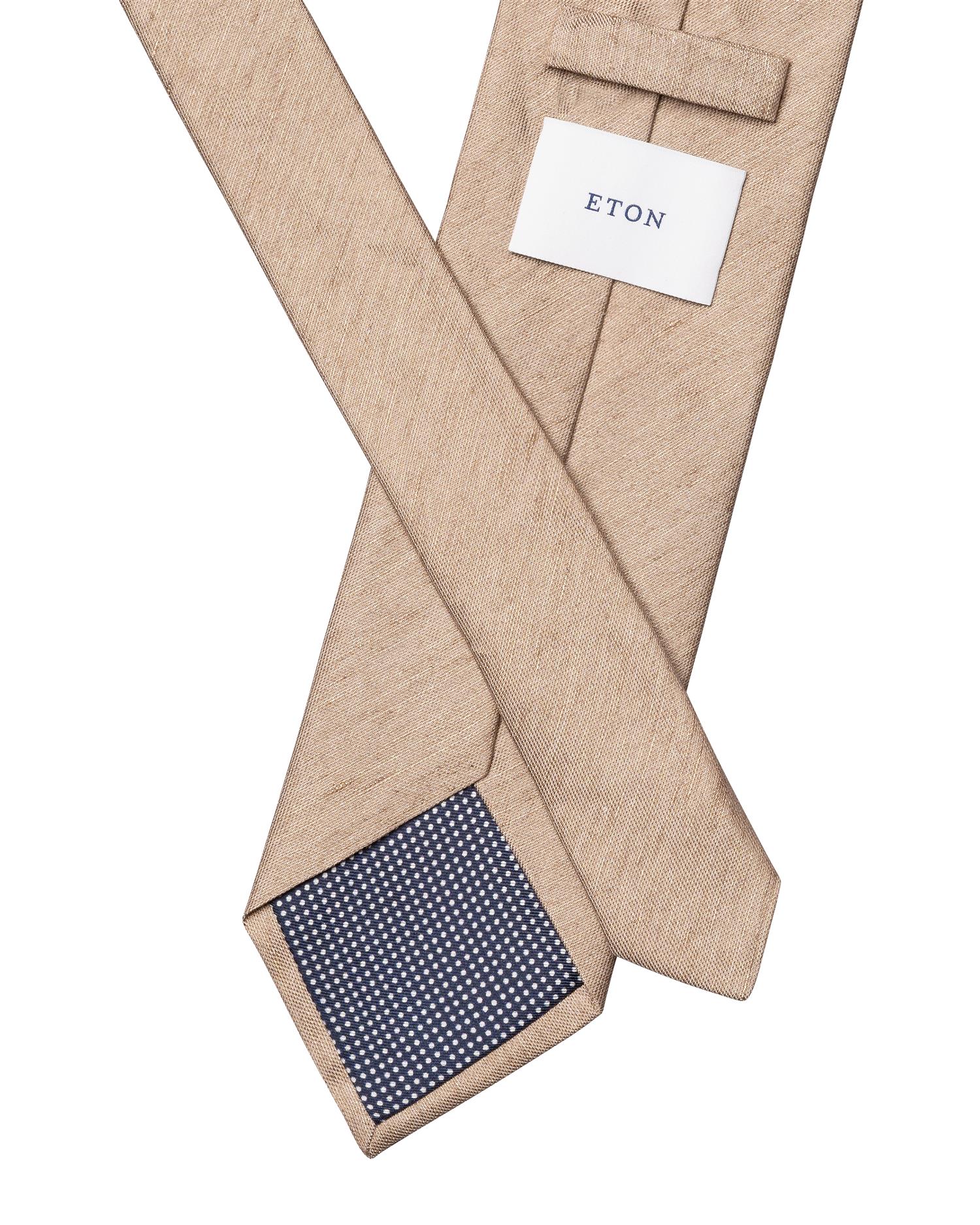 Solid Woven Linen Silk Tie