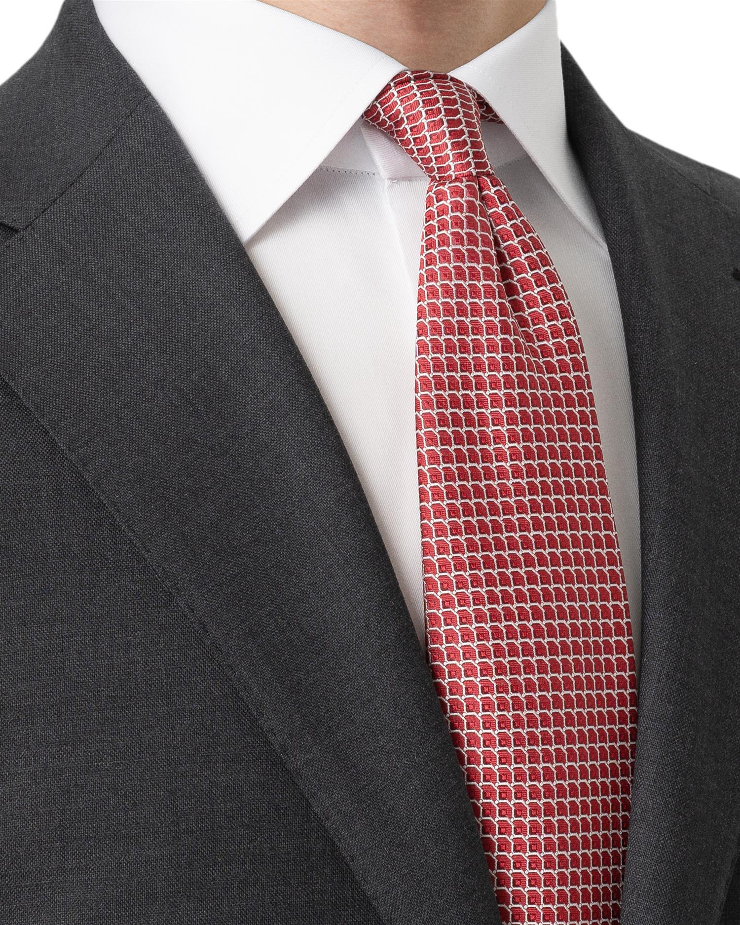 Geometric Woven Silk Tie