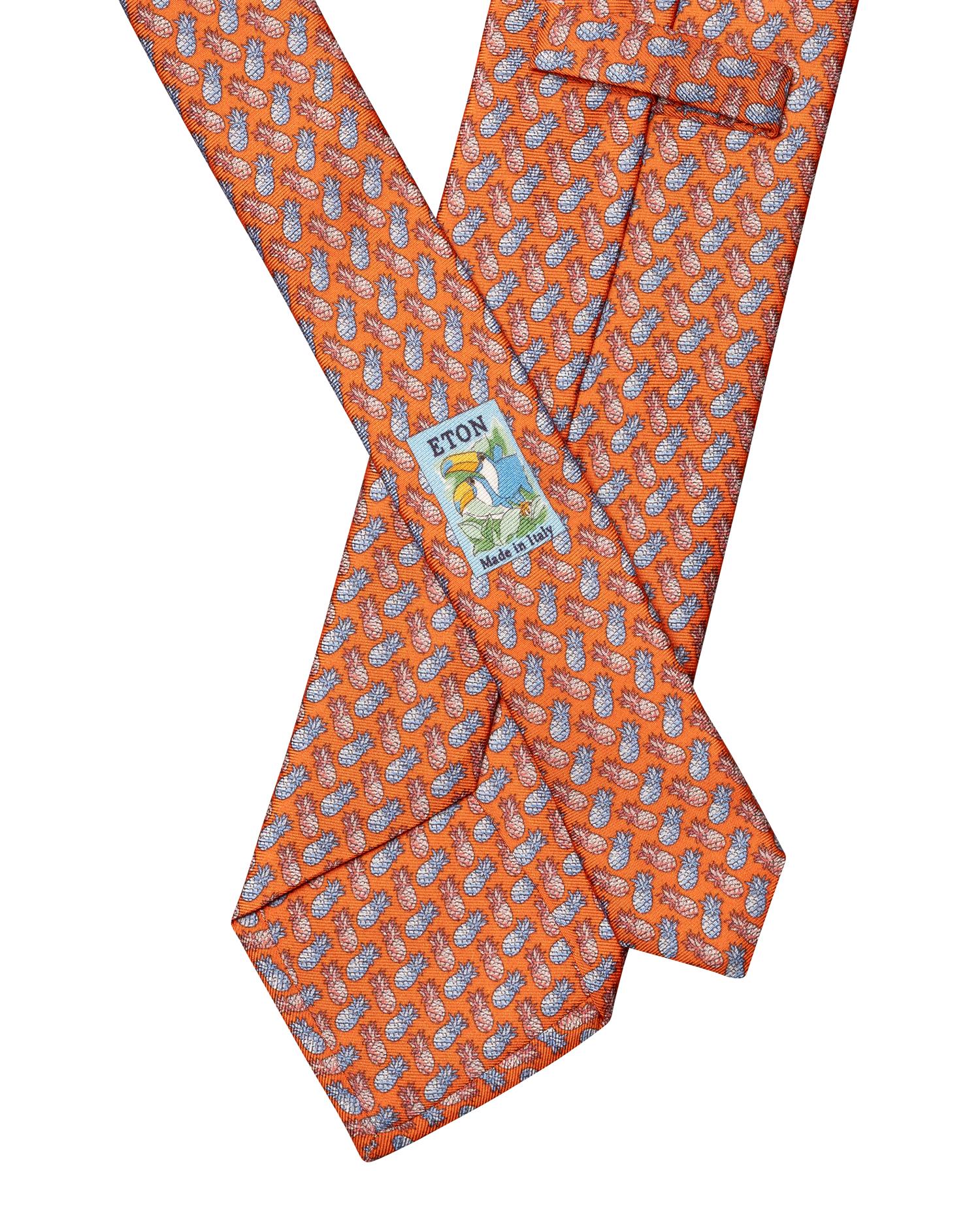 Ananas Print Silk Tie