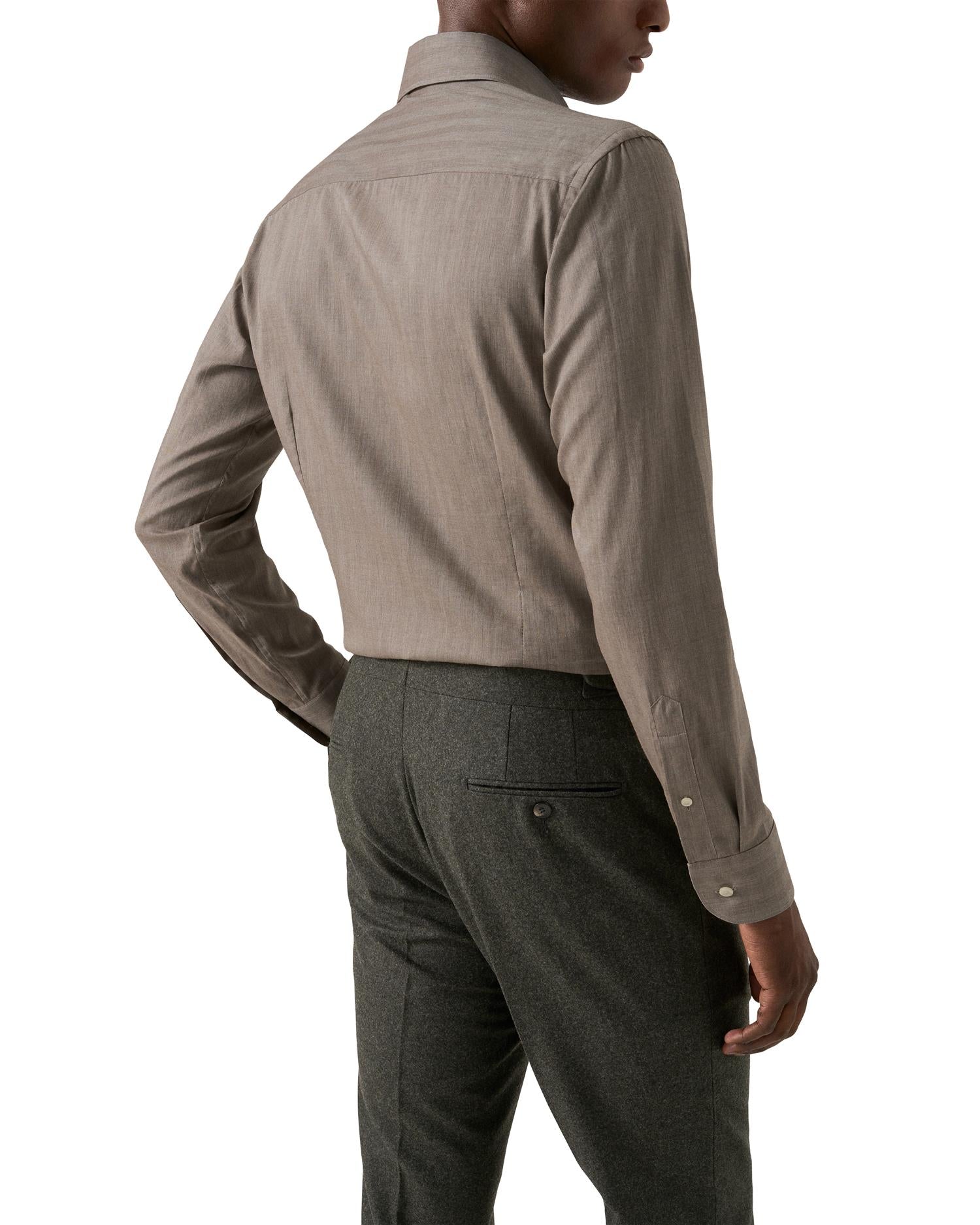 Slim Fit Solid Signature Flannel Shirt