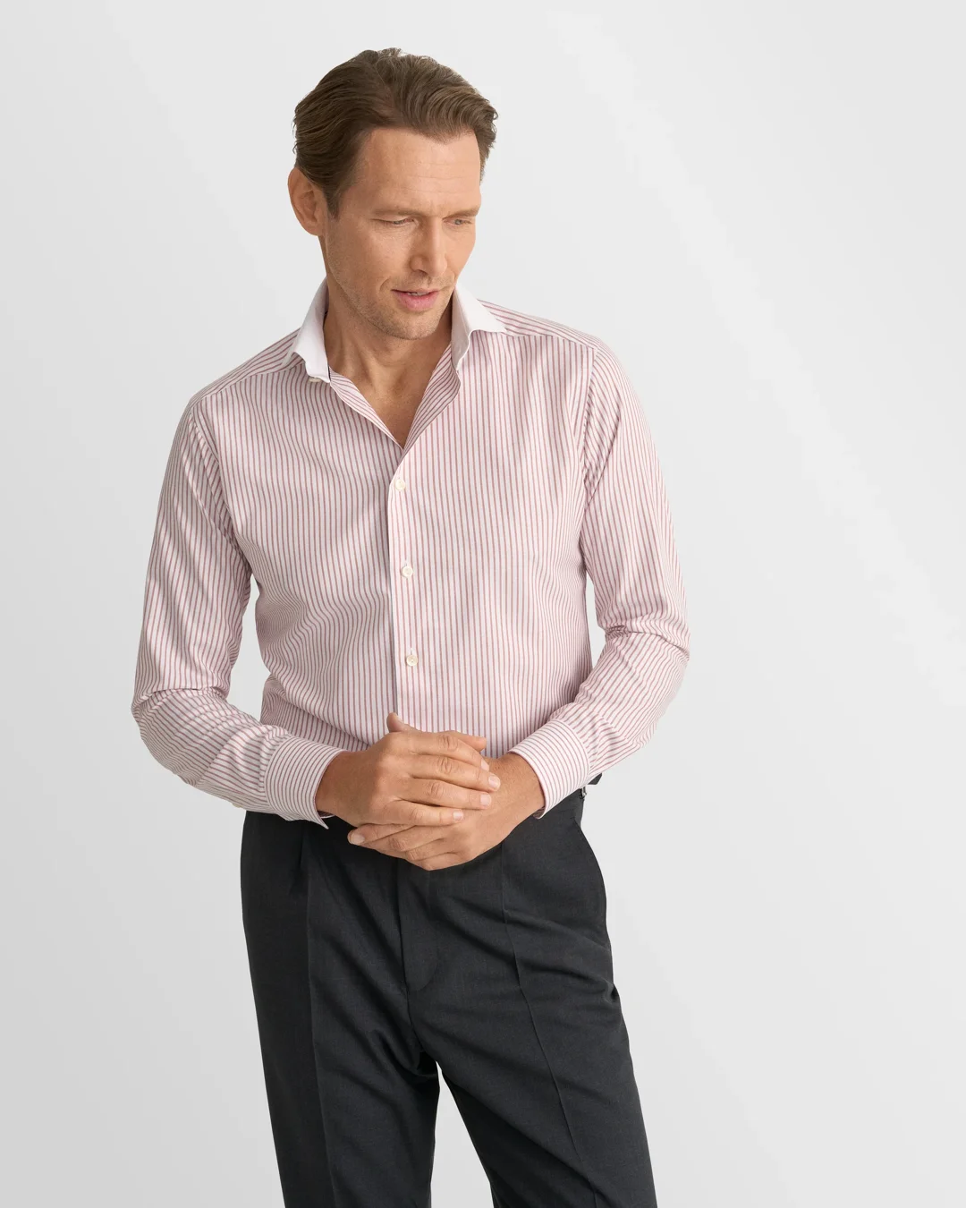 Orange Striped Signature Oxford Shirt