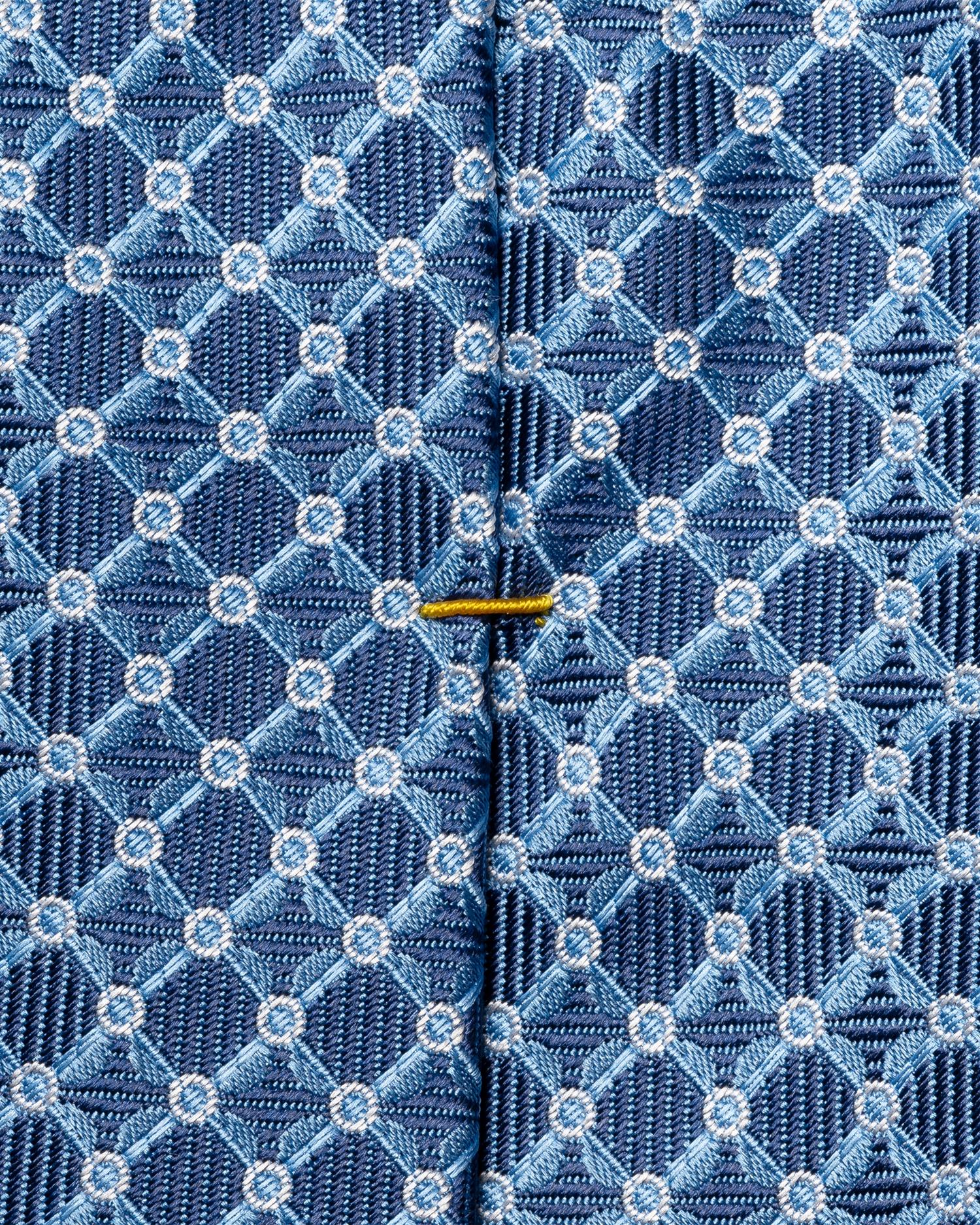 Light blue Geometric Woven Silk Tie