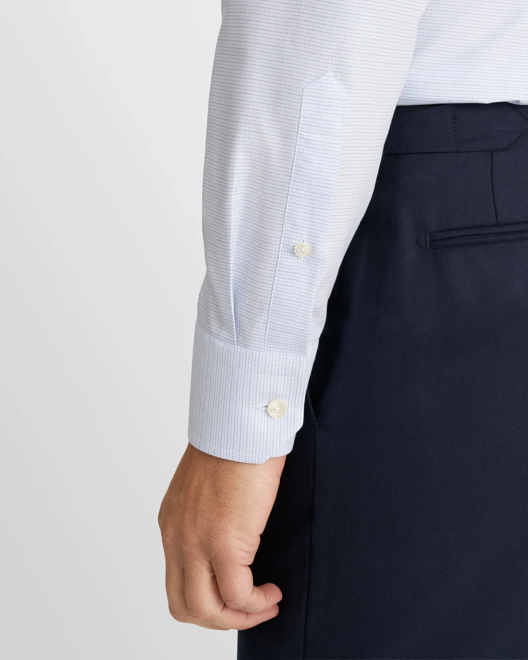 Light blue Check Twill Shirt