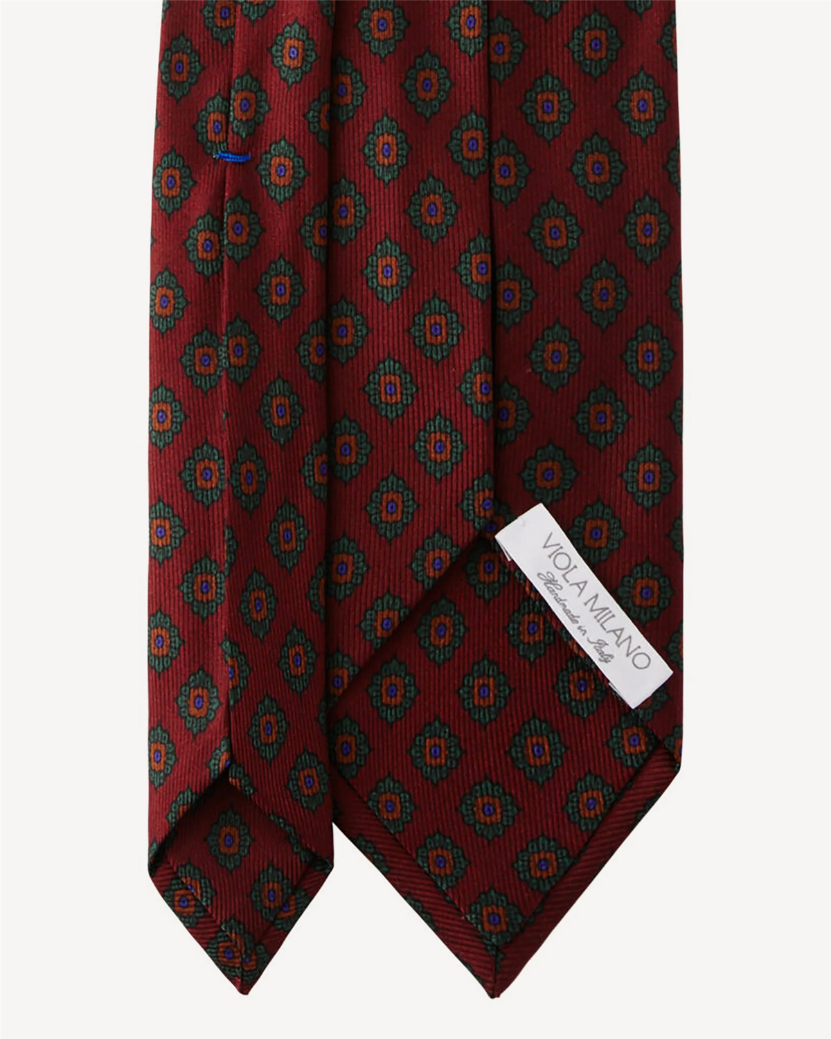 Rosette Pattern Selftipped Silk Tie