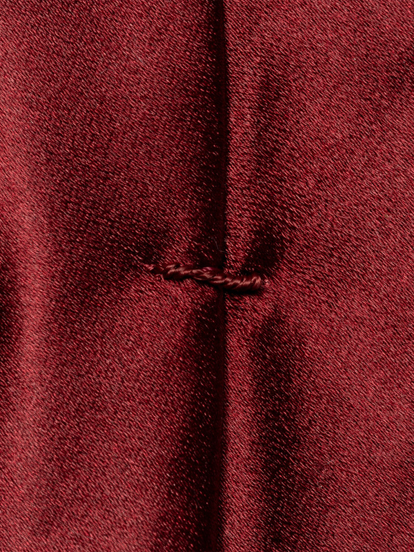 Dark Red Solid Silk Tie