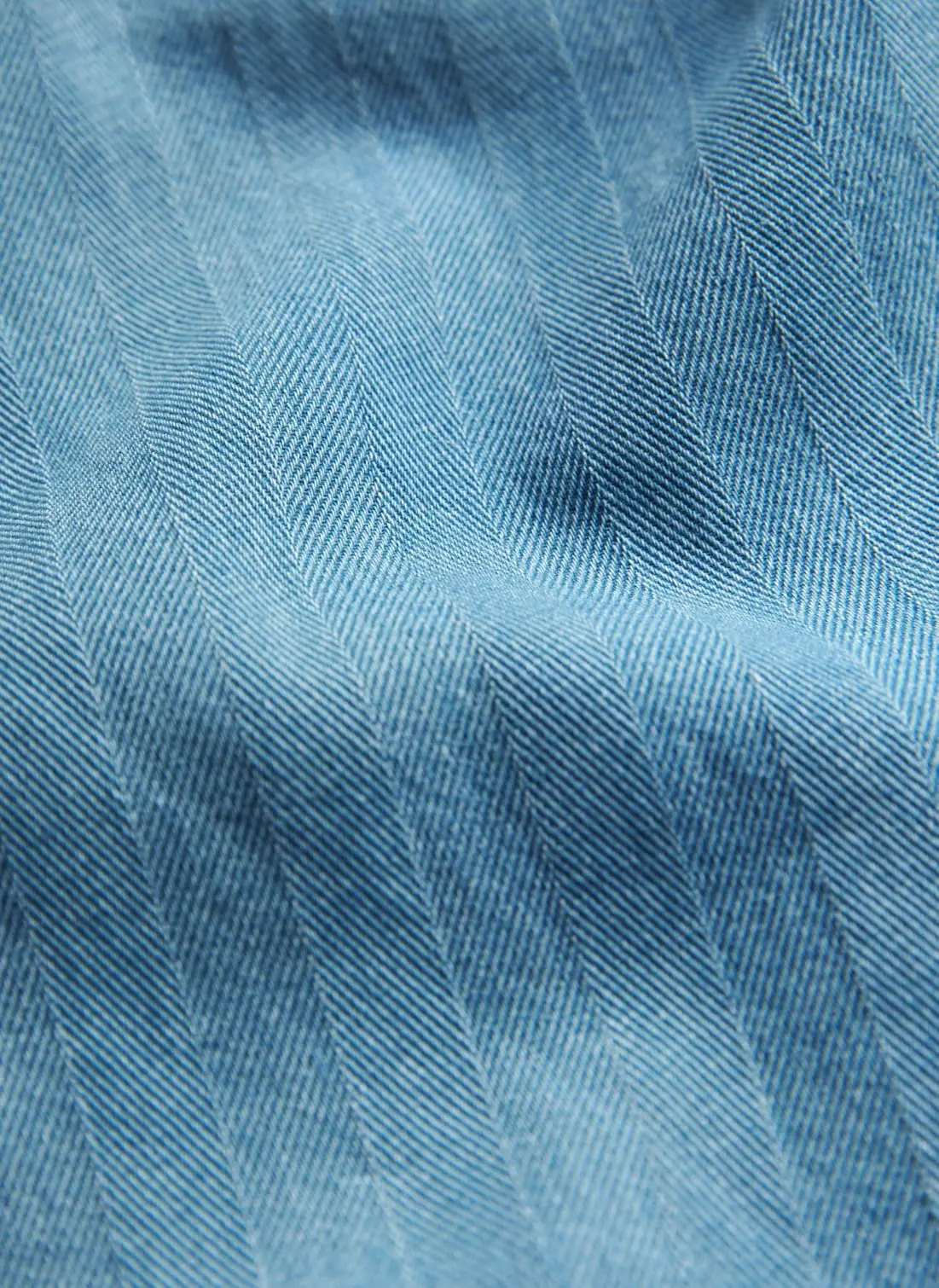 Indigo Herringbone Shirt-Slim Fit