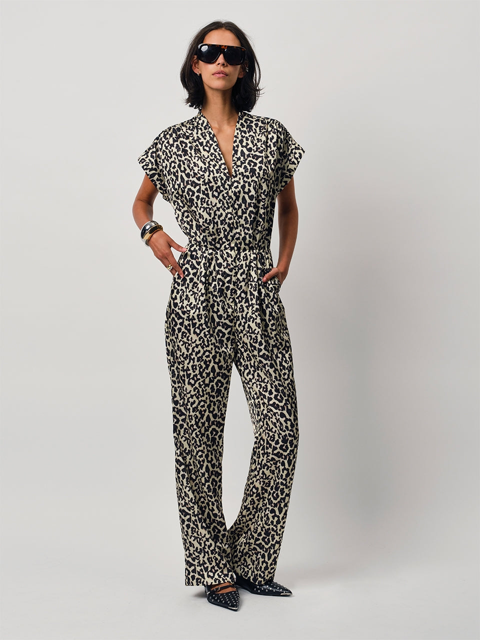 Oyana leopard printed jumpsuit