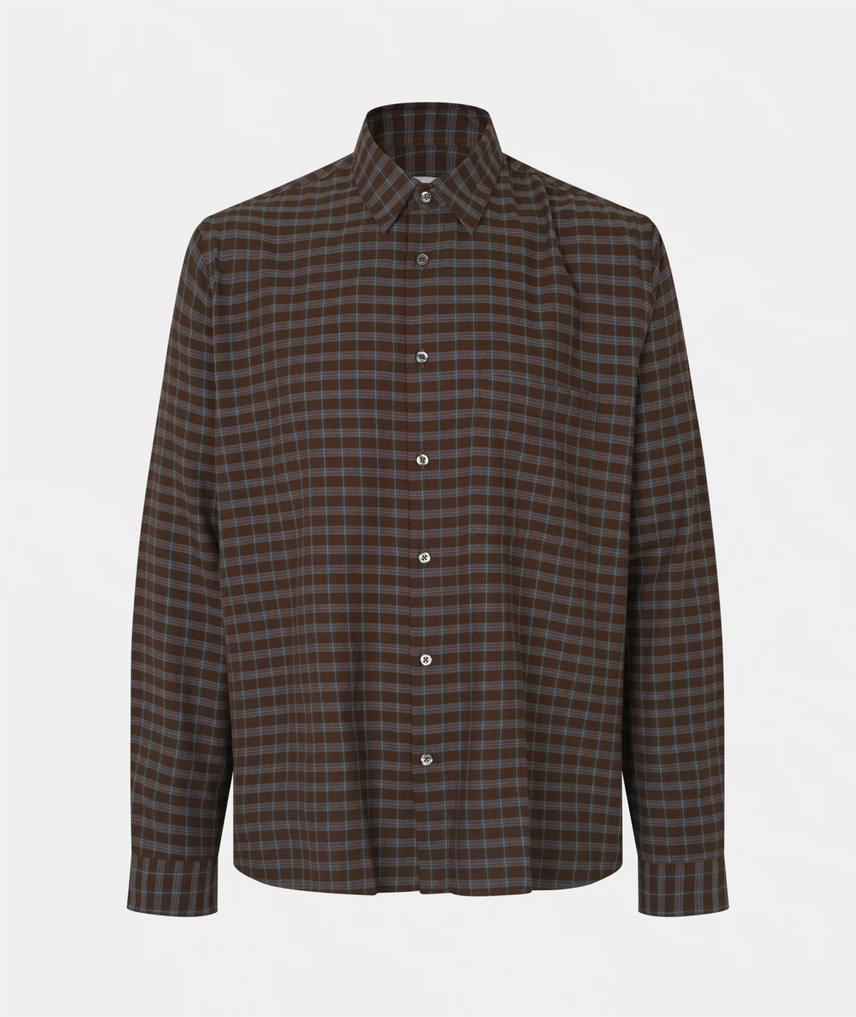 Relaxed LS Shirt - Brown Check