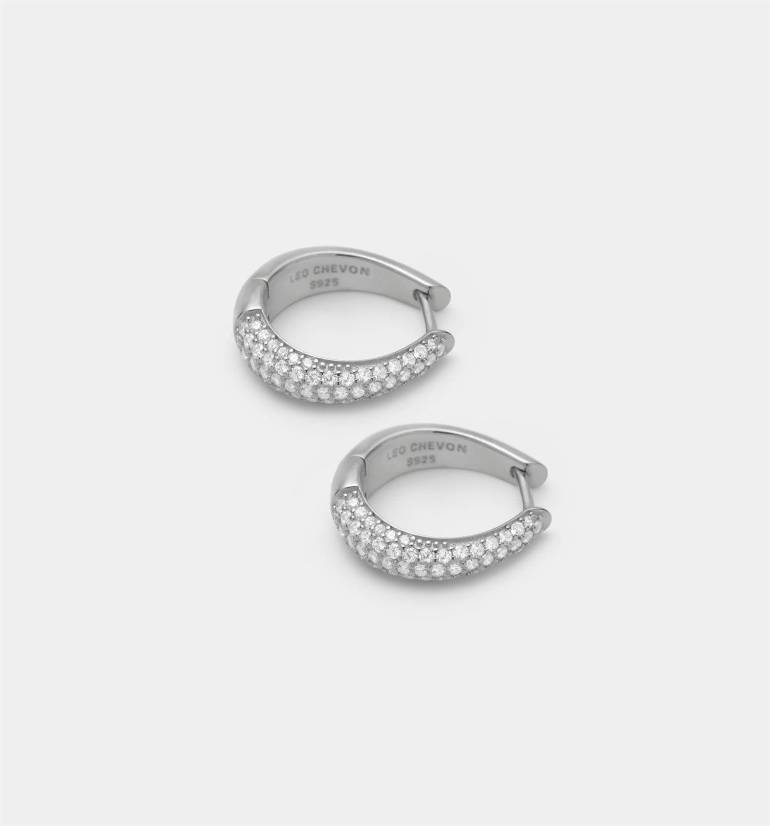 Store Firenze Hoops med diamanter