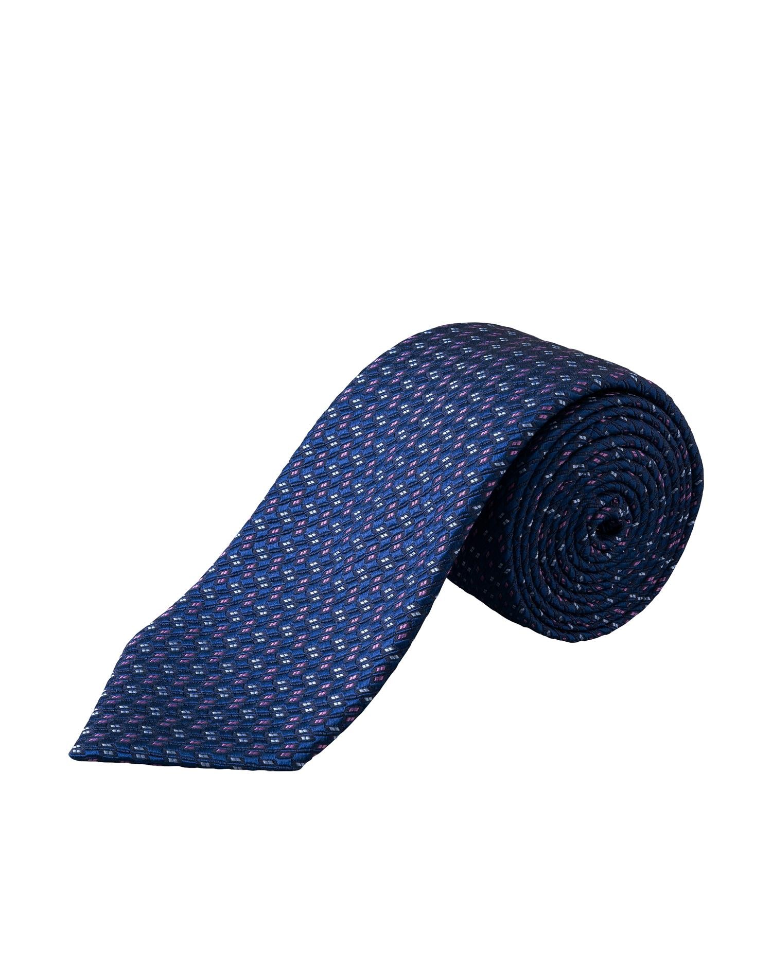 Geometric Woven Silk Tie