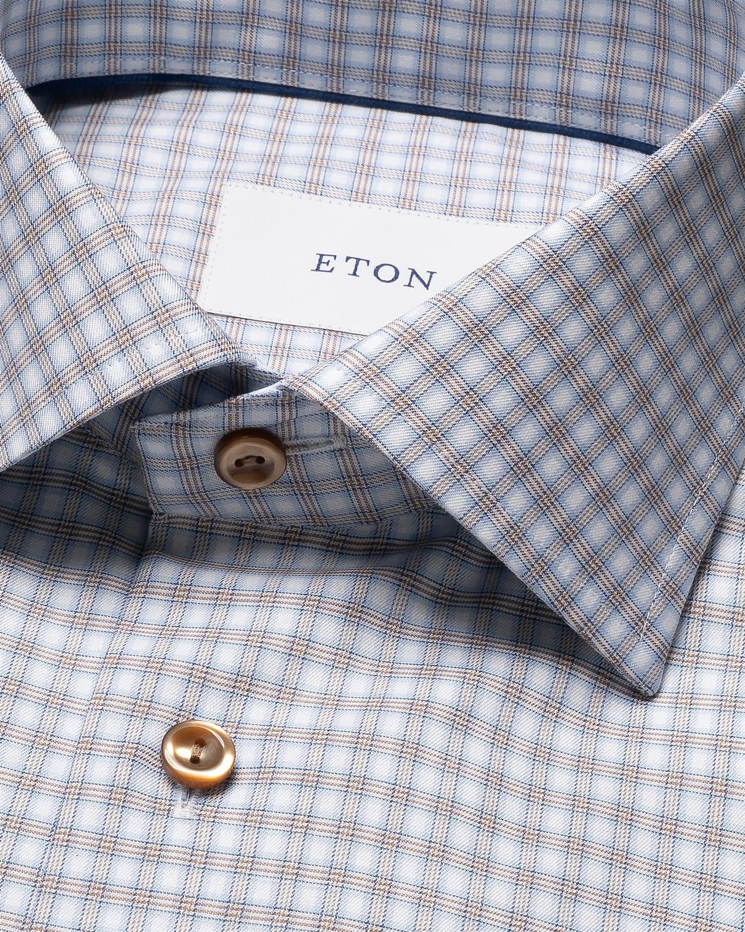 Light blue Check Cotton TENCEL™ Lyocell Shirt