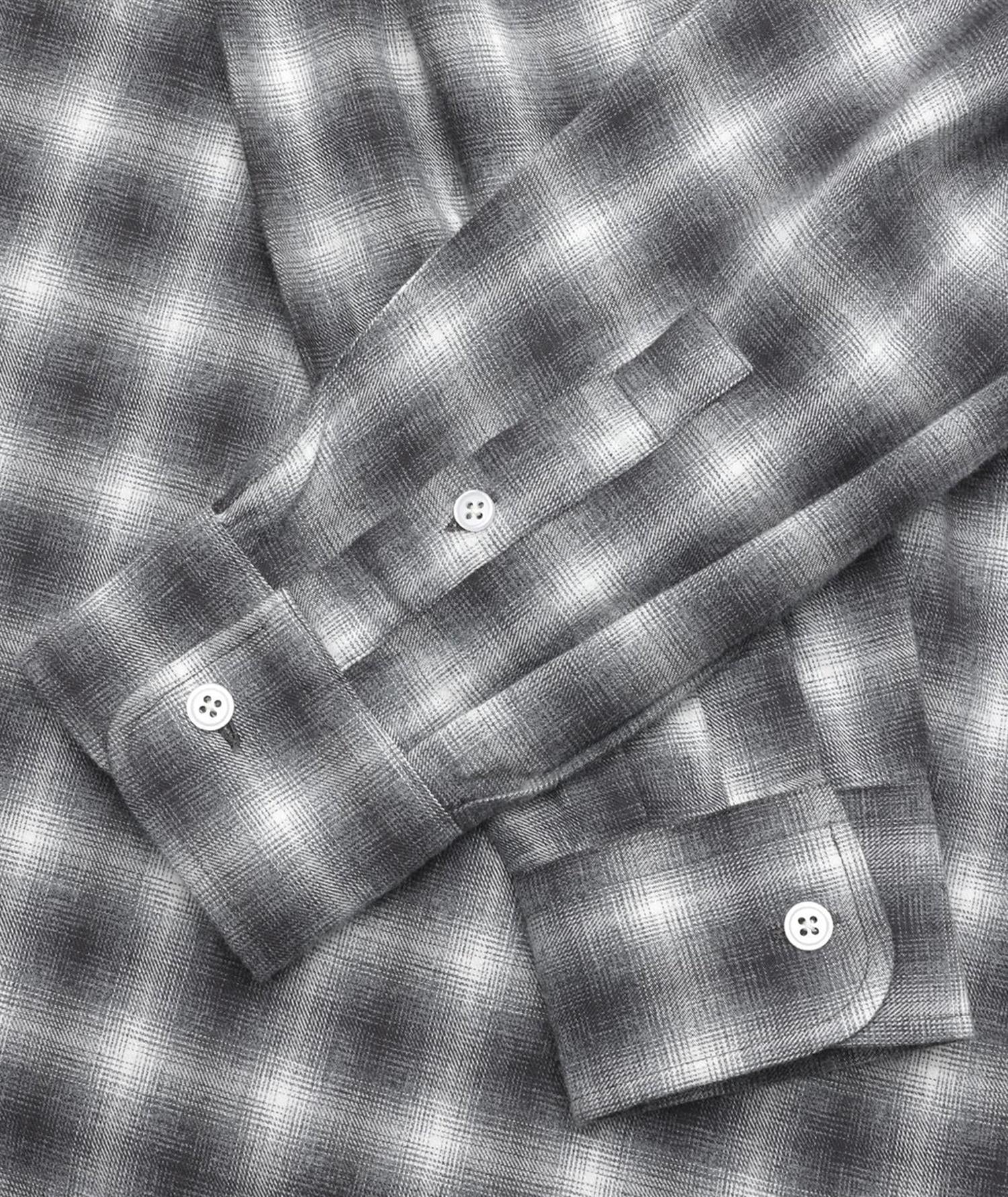 Relaxed LS Button Down Shirt - Flannel Grey Check