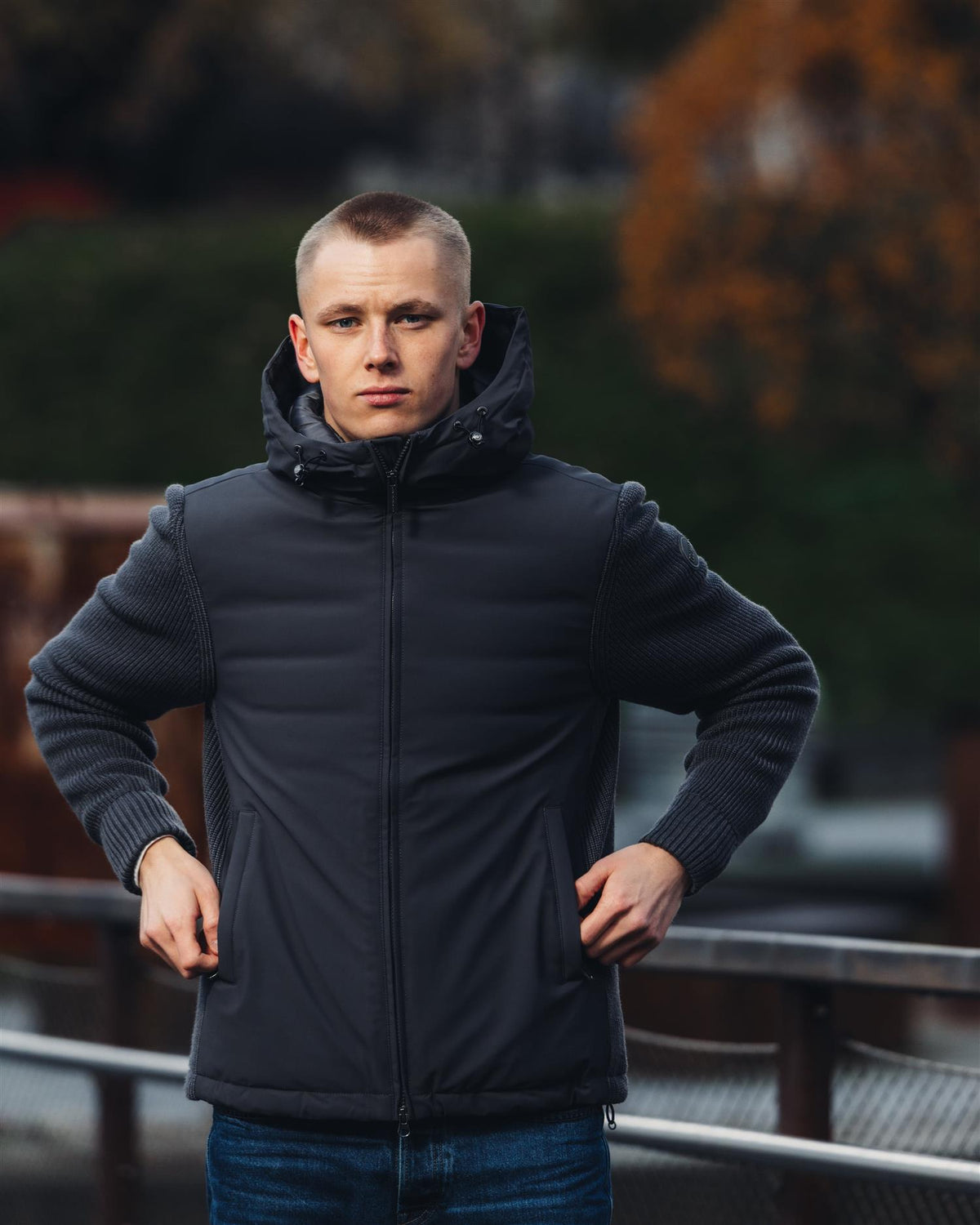 Hybrid Padded Jacket with Hood