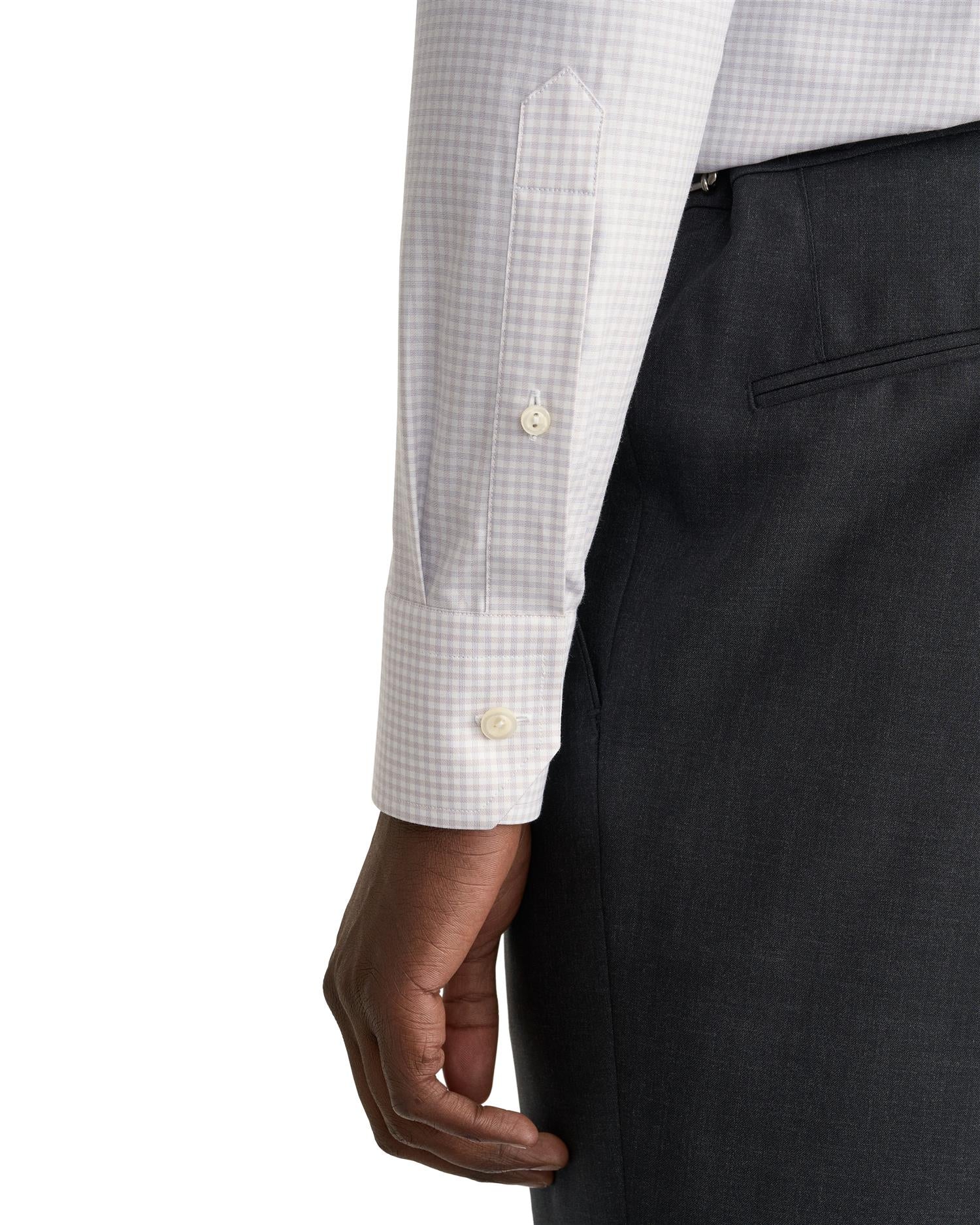 Beige Check Twill Shirt