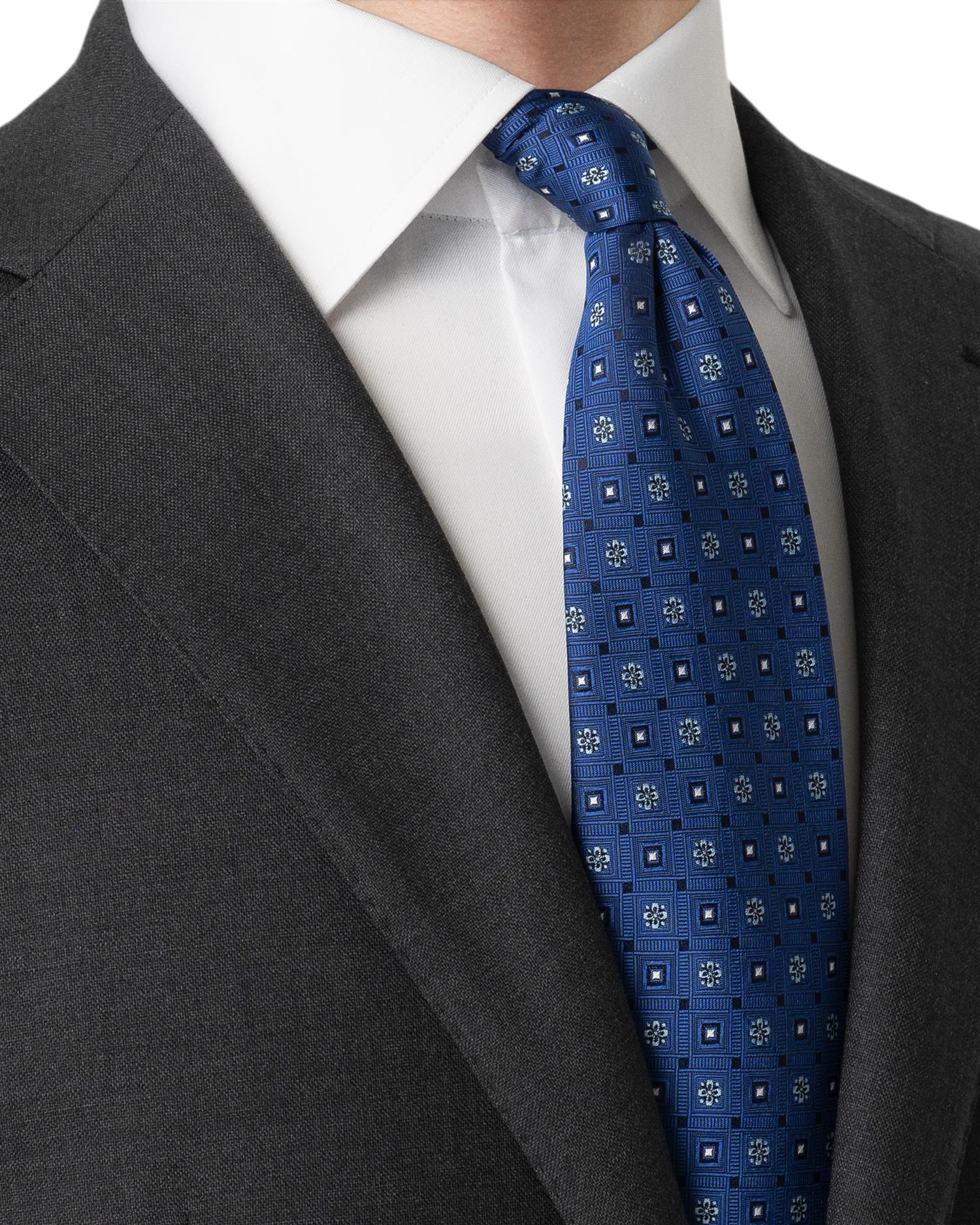 Geometric Woven Silk Tie