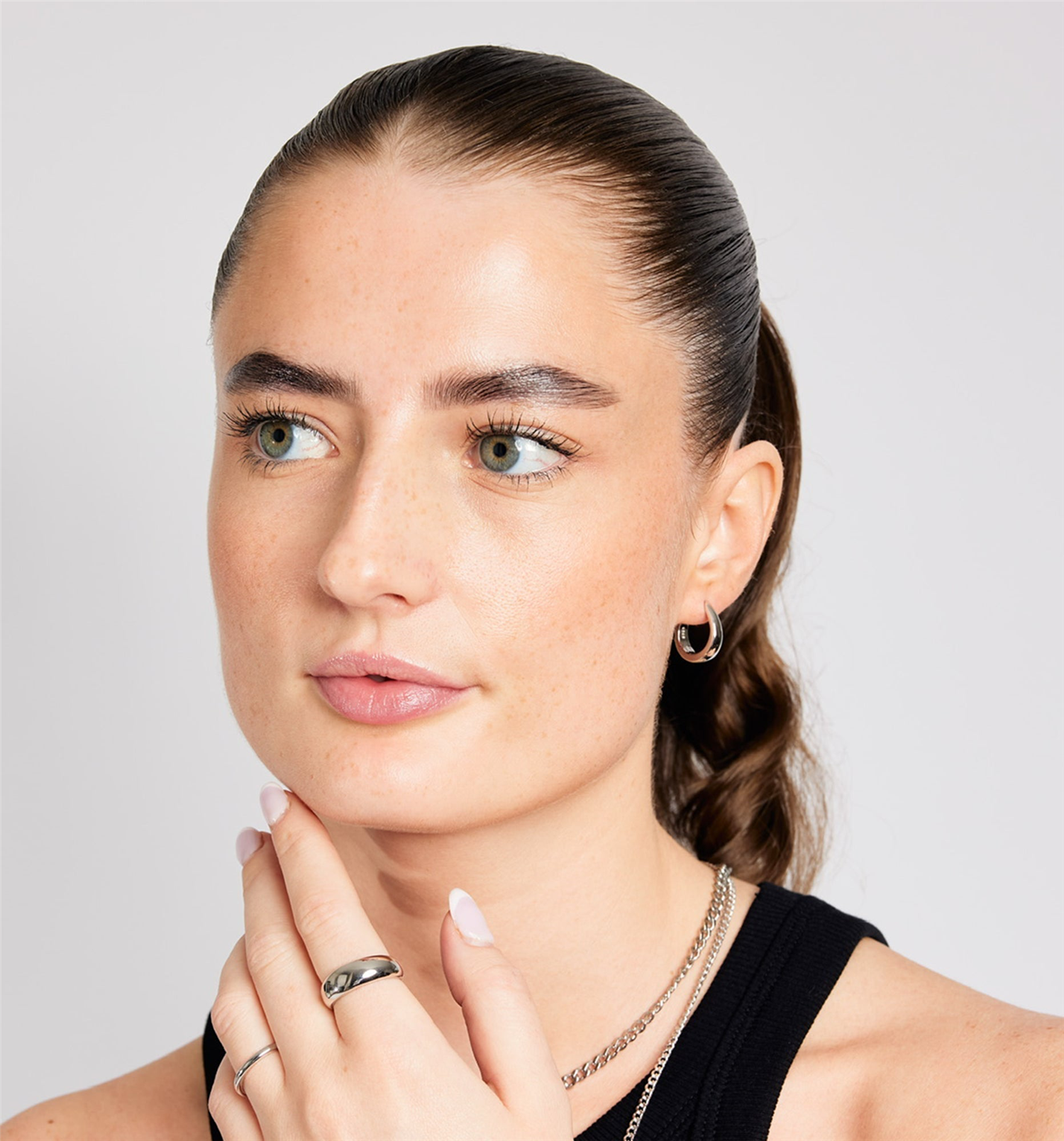 Store Firenze Hoops med diamanter