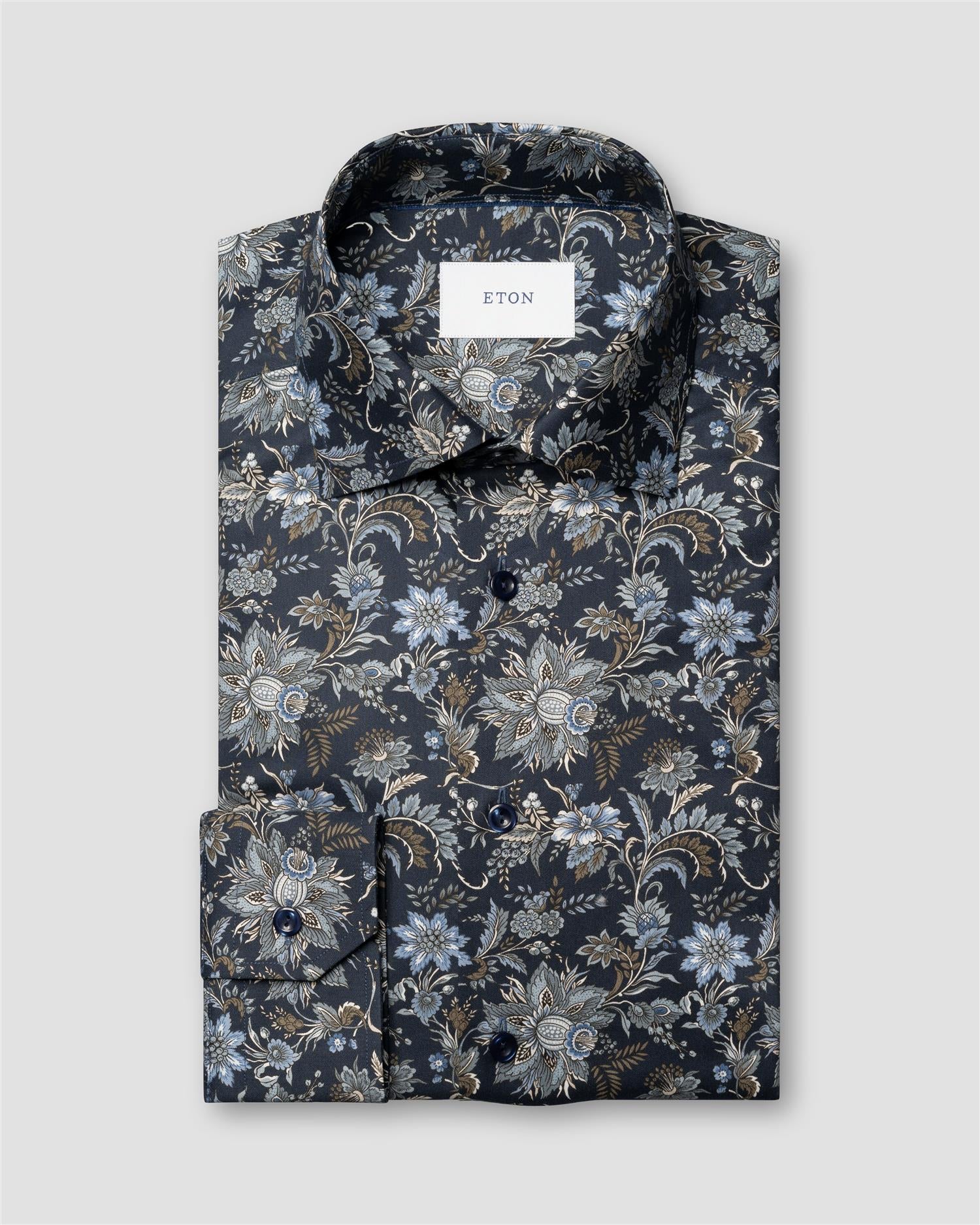 Slim Fit Floral Print Signature Twill Shirt