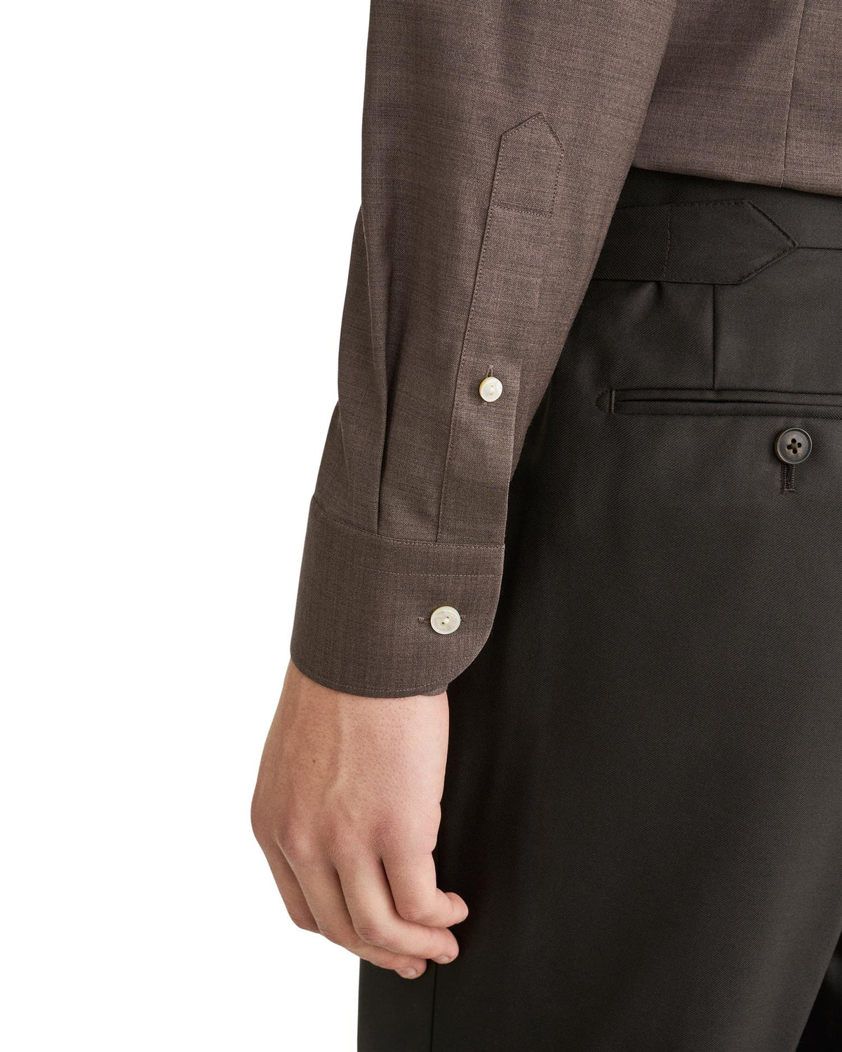 Brown Solid Merino Shirt
