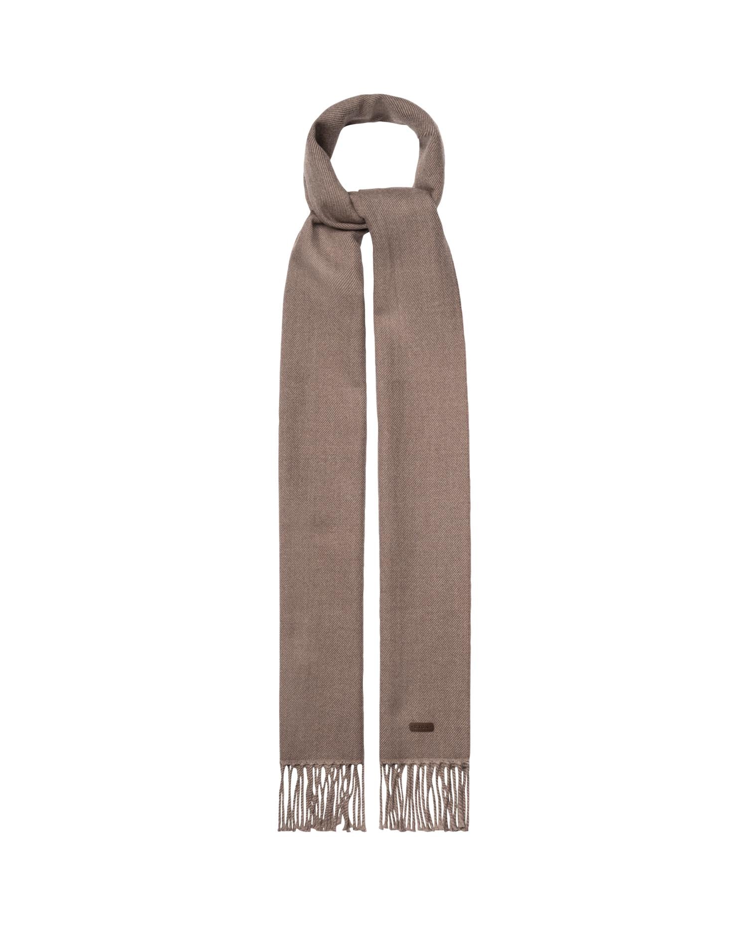 Brown Twill Merino Wool Scarf