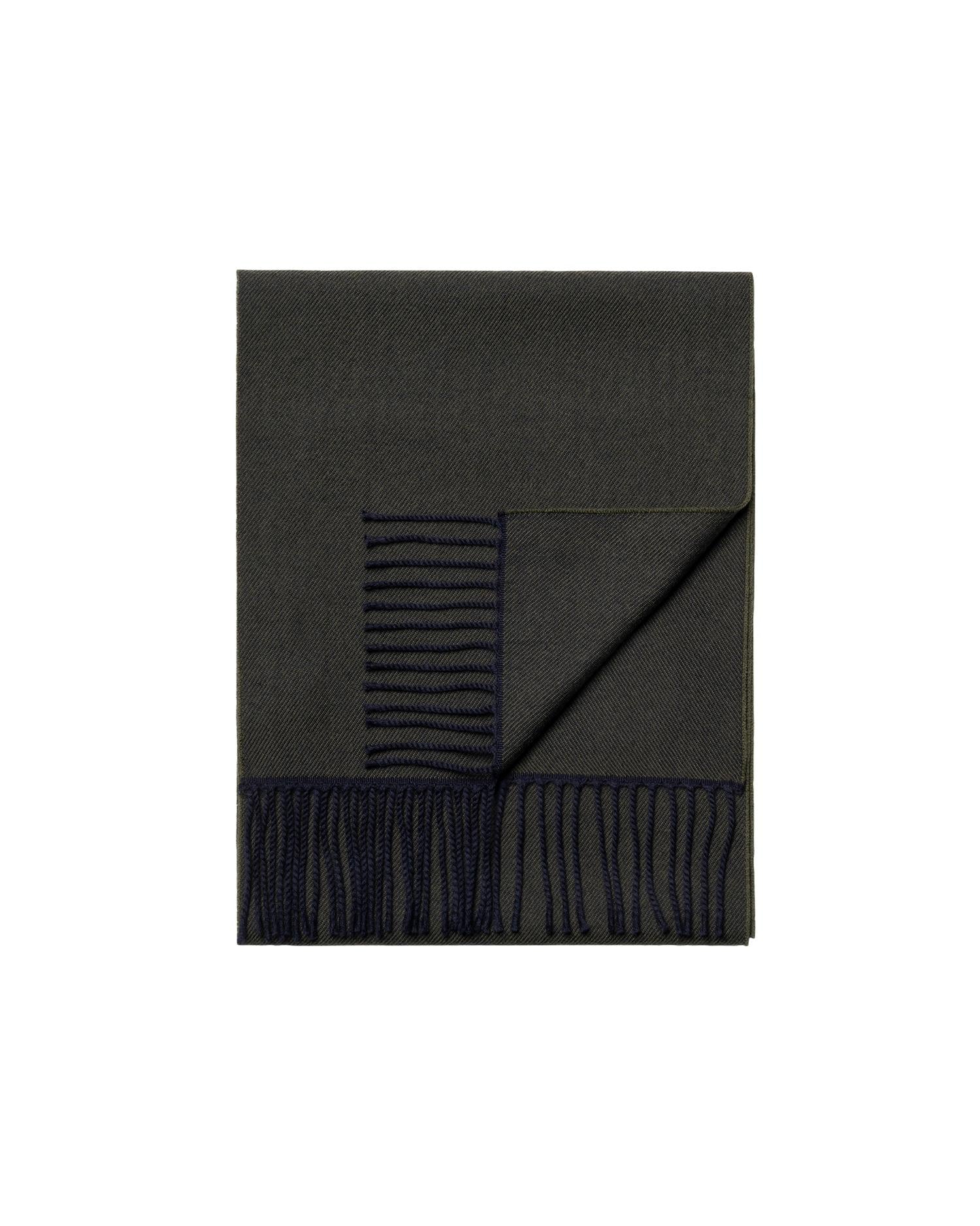 Dark green Twill Merino Wool Scarf