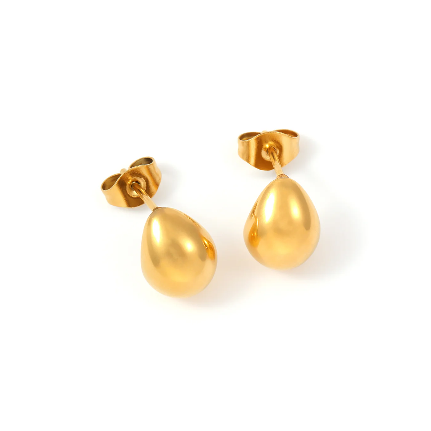 May -  Classic Drop Earrings Stainless Steel - Gold