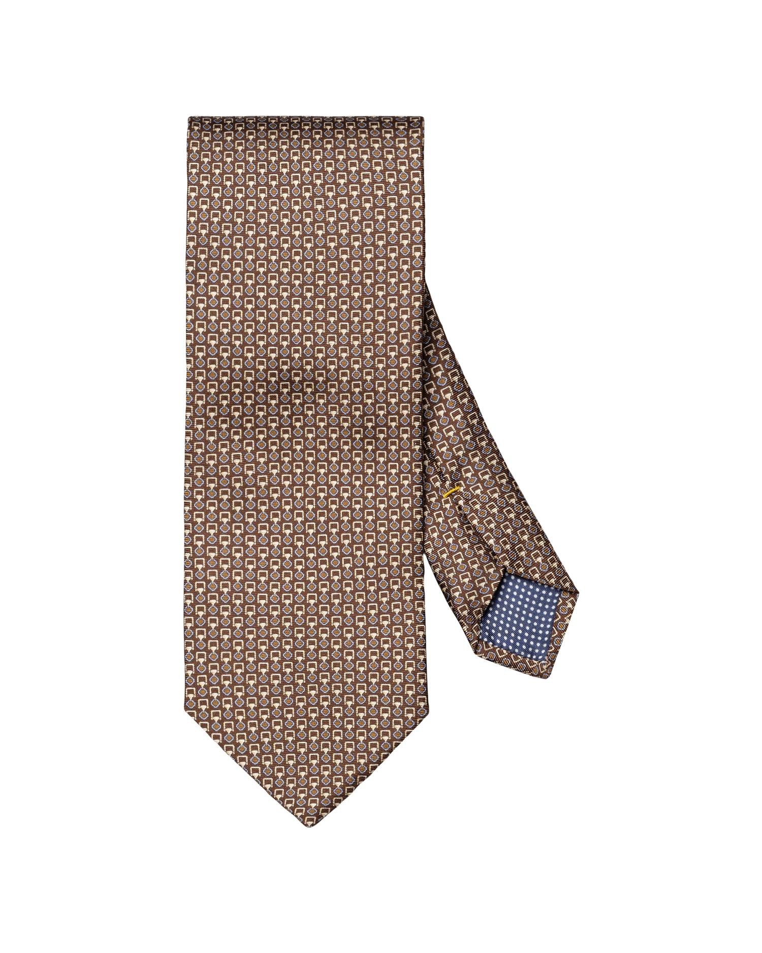 Geometric Print Silk Tie