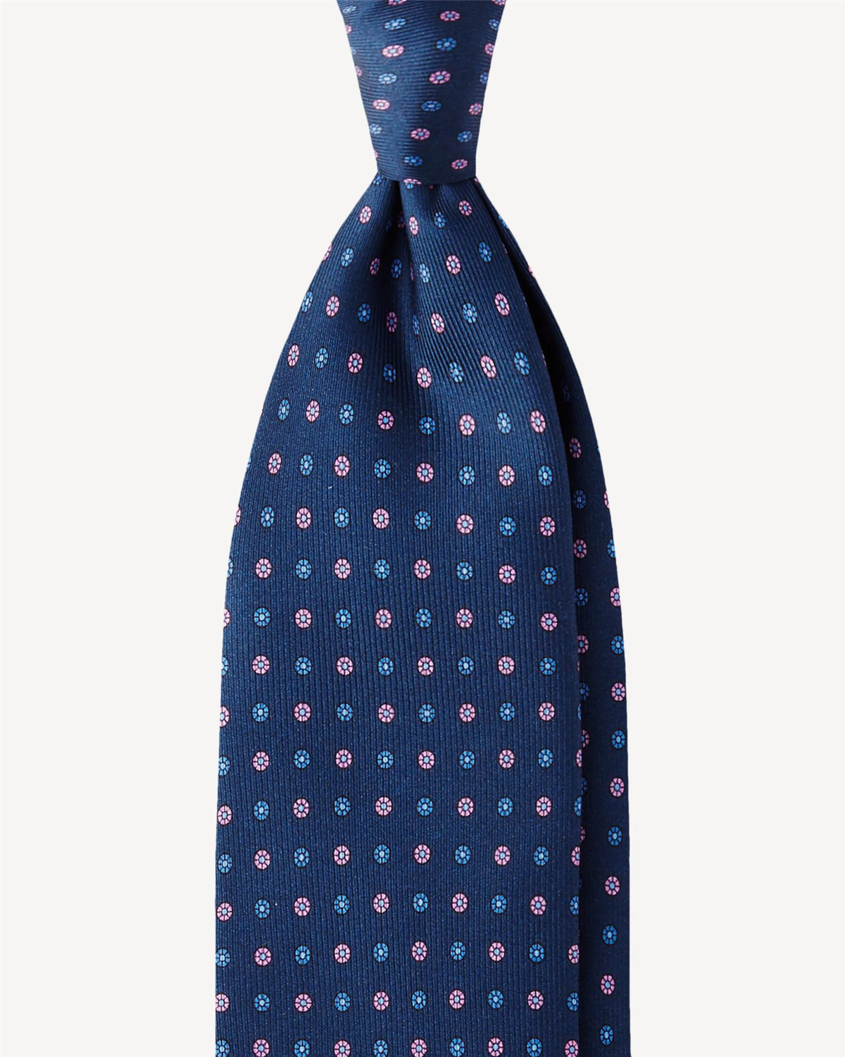 Floral Pattern Selftipped Silk Tie