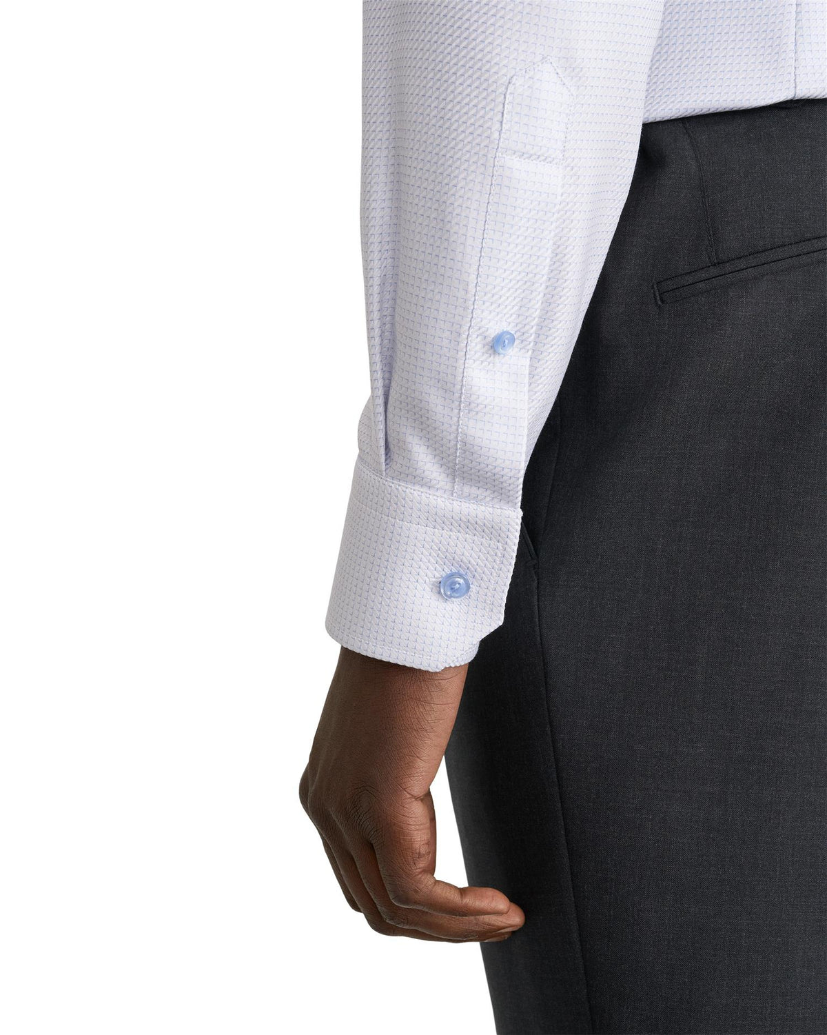 Light blue Micro Check King Twill Shirt