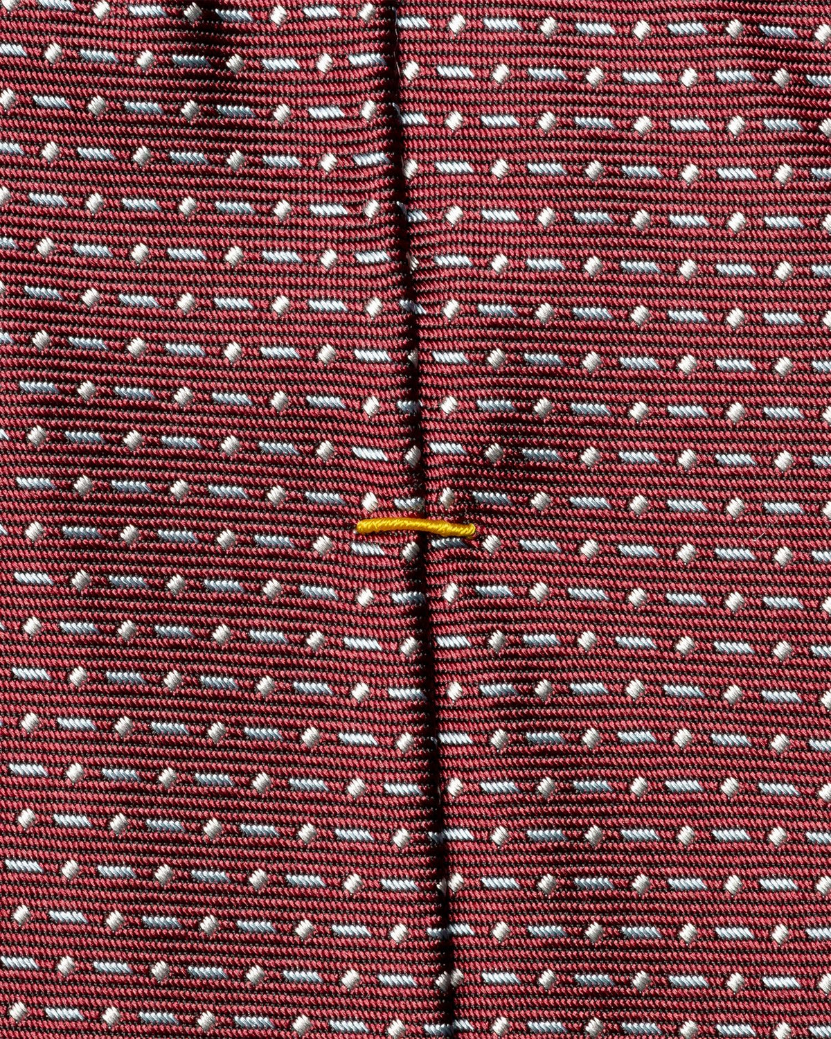 Dark Red Pin-Dot Woven Silk Tie