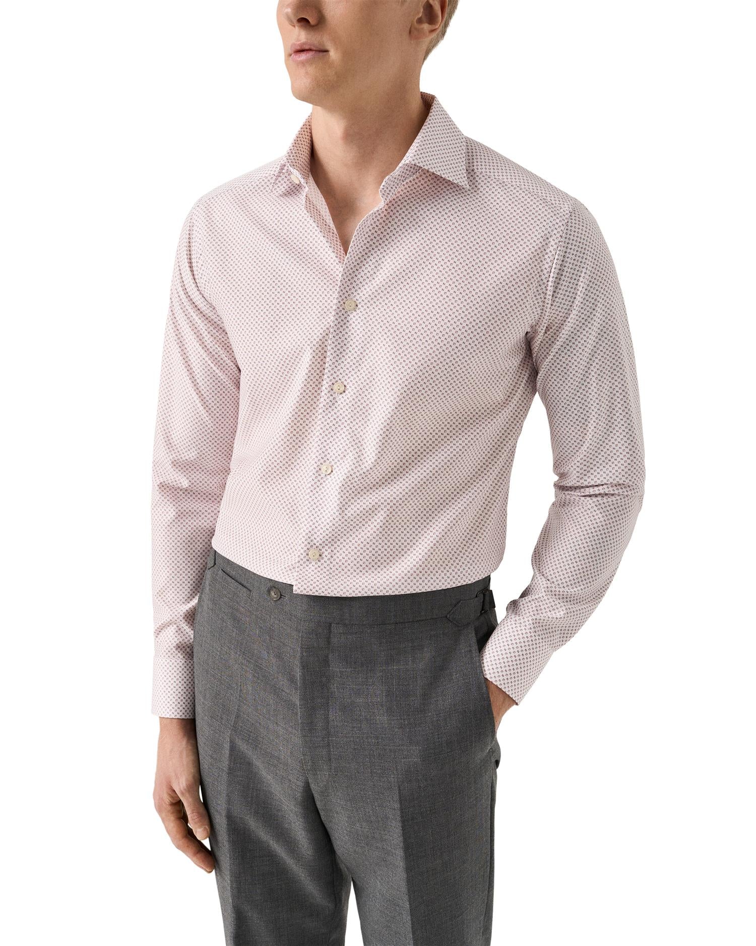 Slim Geometric Print Signature Twill Shirt