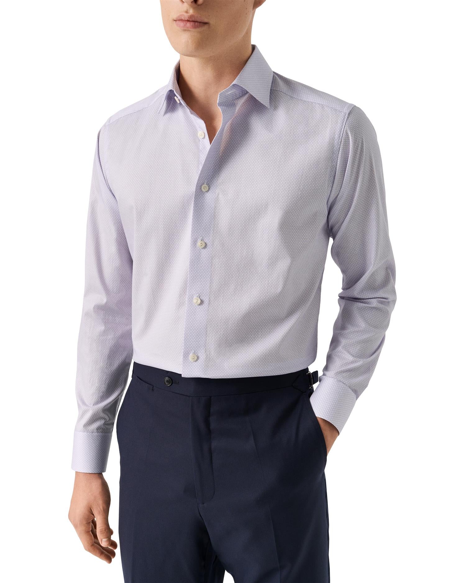 Contemporary Geometric Signature Twill Shirt