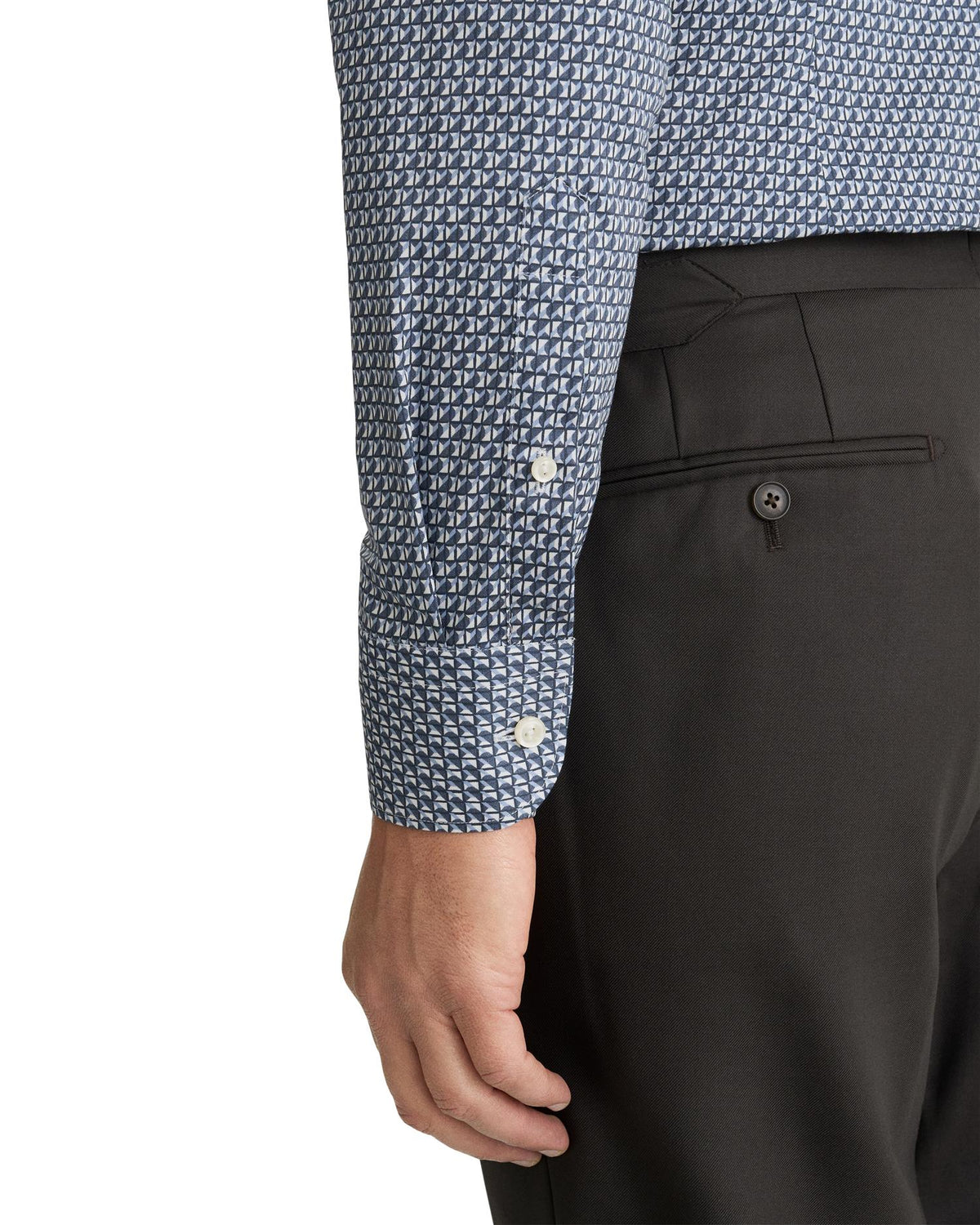 Dark blue Geometric Signature Twill Shirt