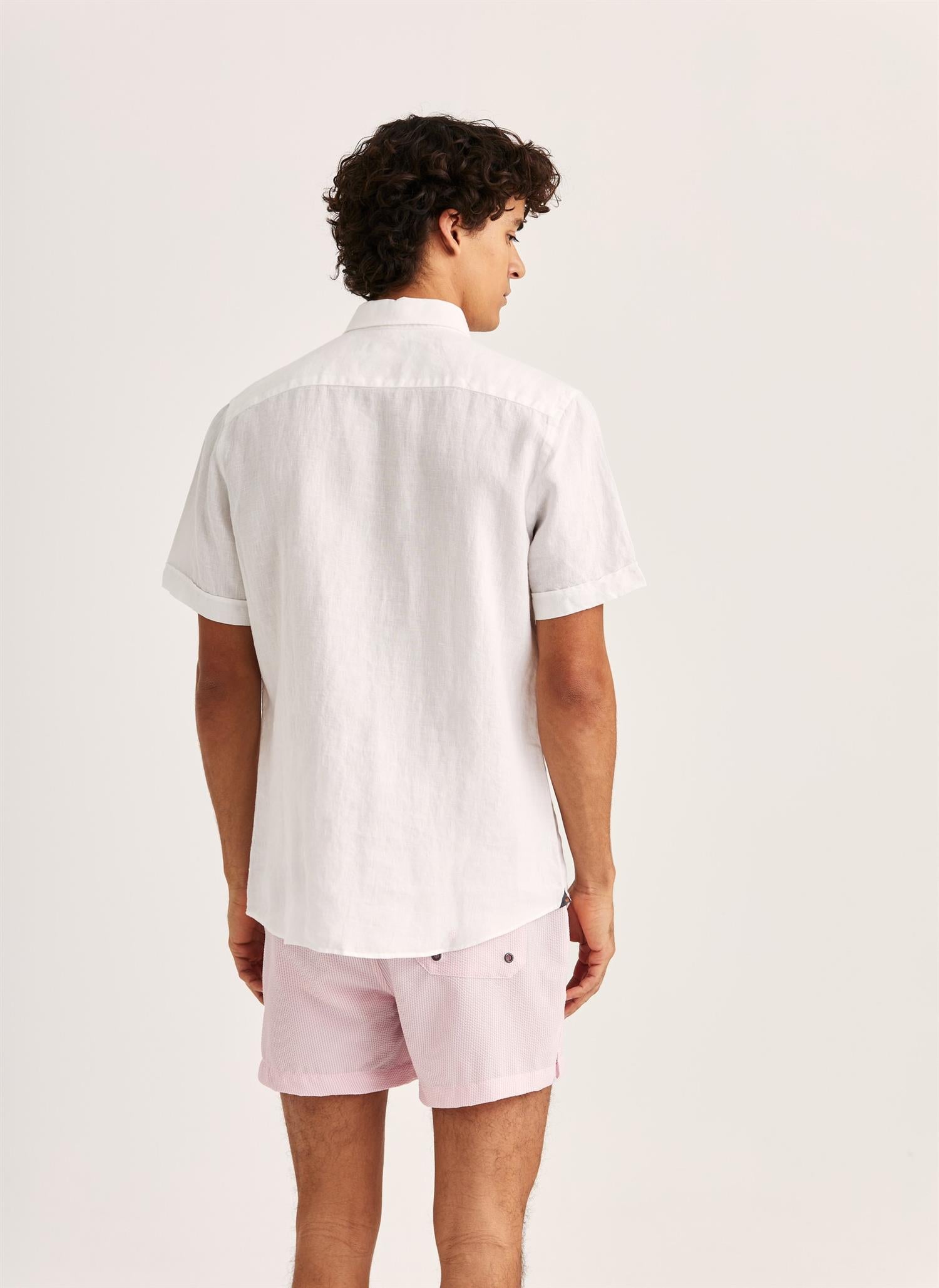 Douglas Linen SS Shirt-Classic Fit